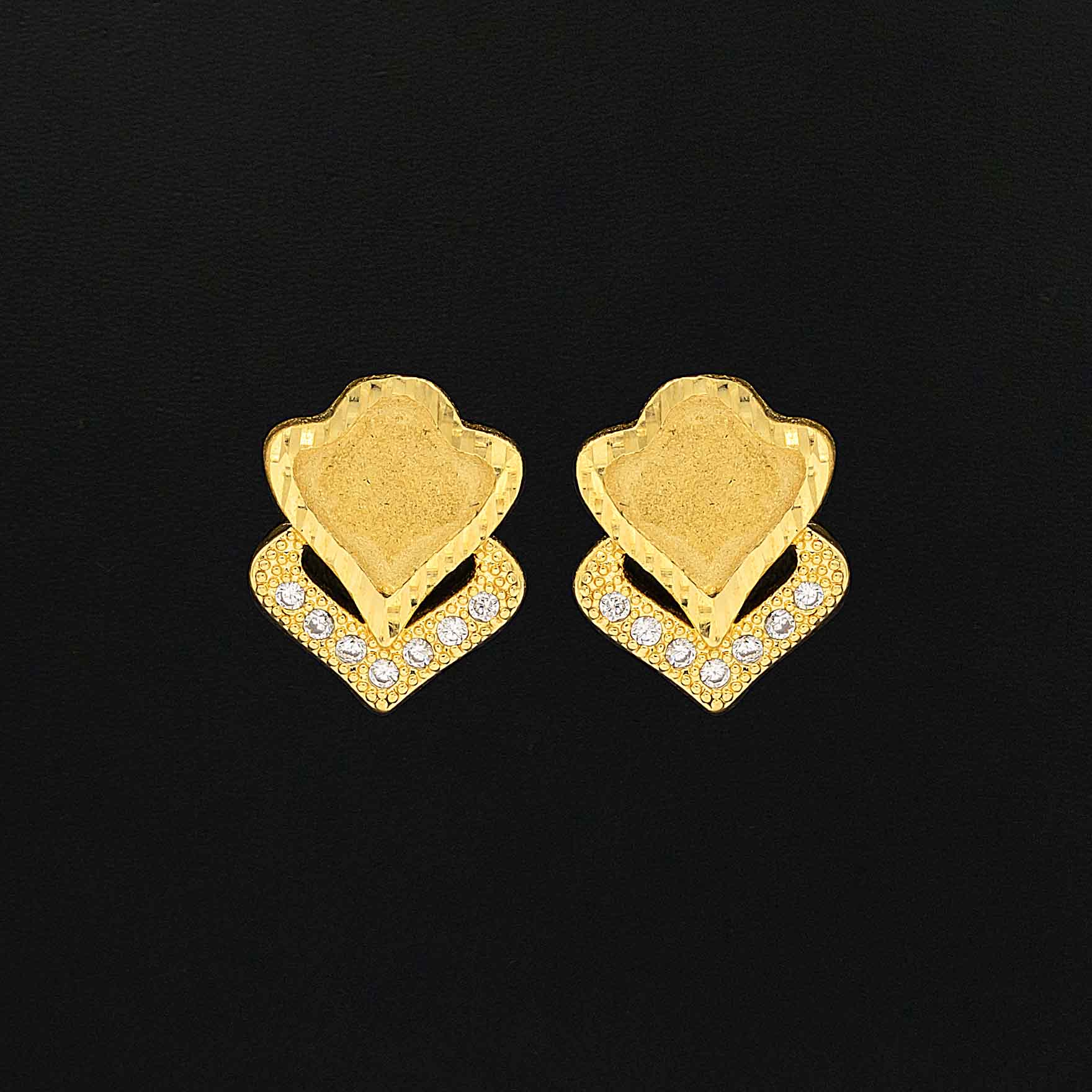Buy Trendy Stone Earrings 24kt Gold Layered Designs | Parakkat Jewels