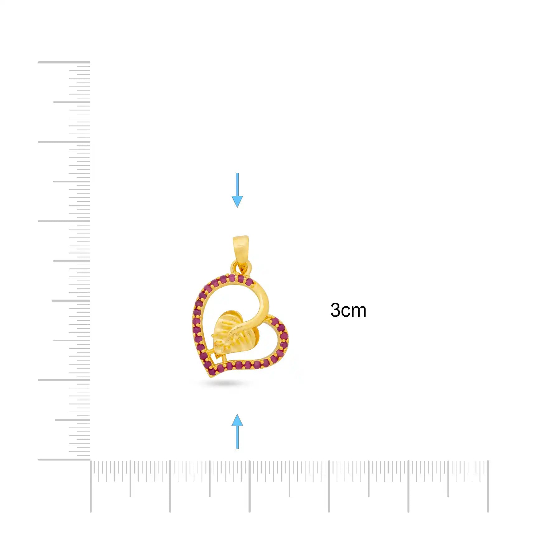 Gold Pendant PSLT124R-09