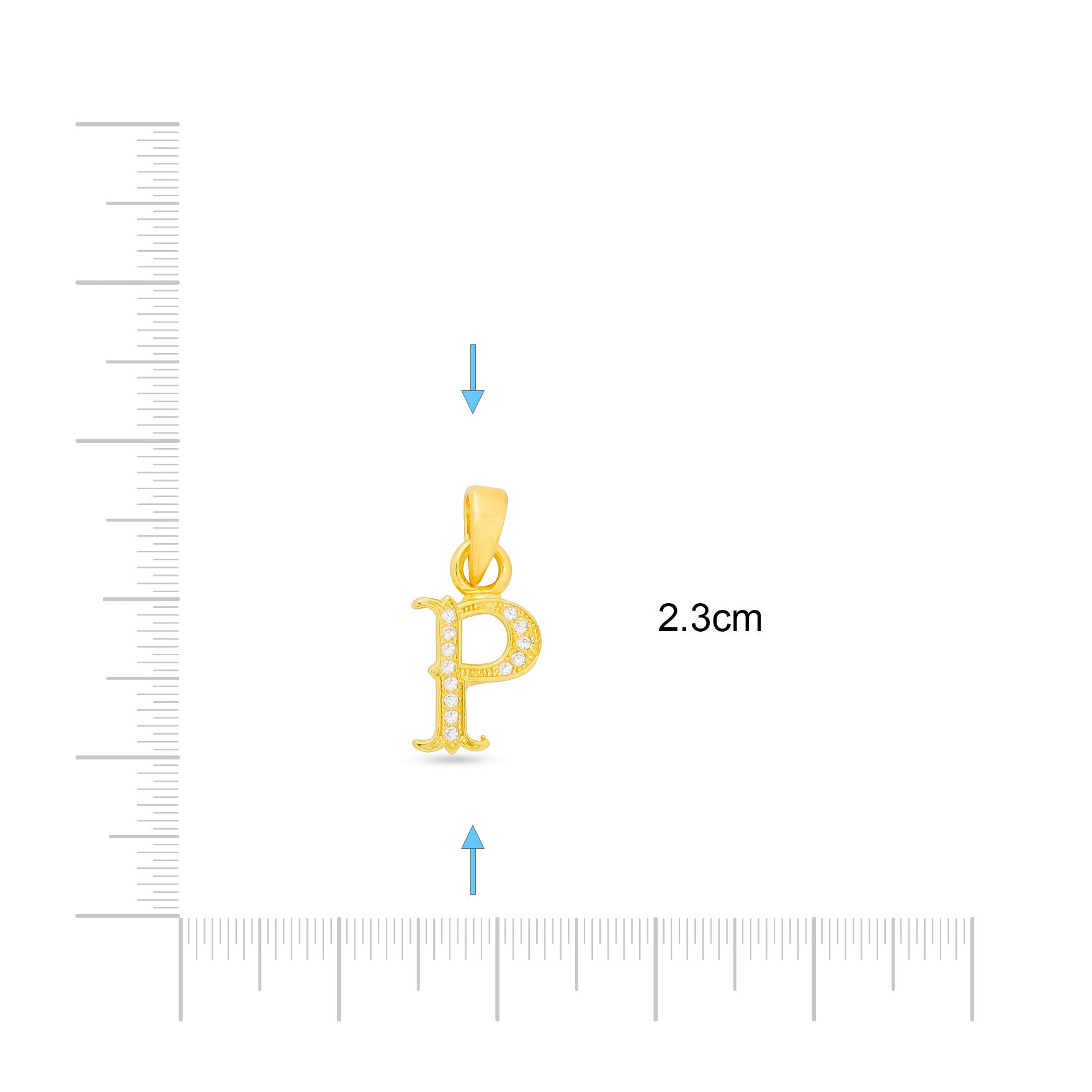 Gold Pendant PSLT183W-09