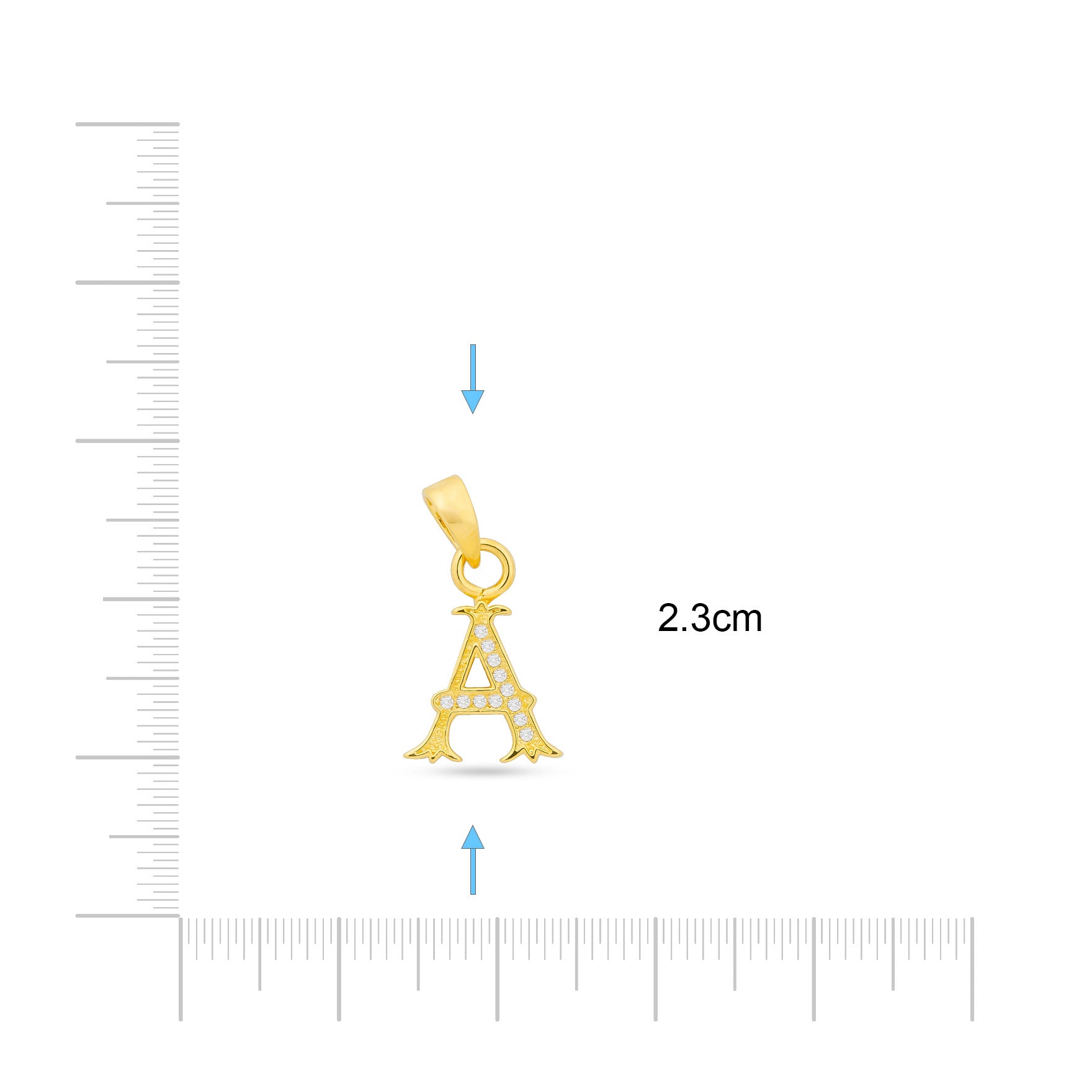 Gold Pendant PSLT183W-09