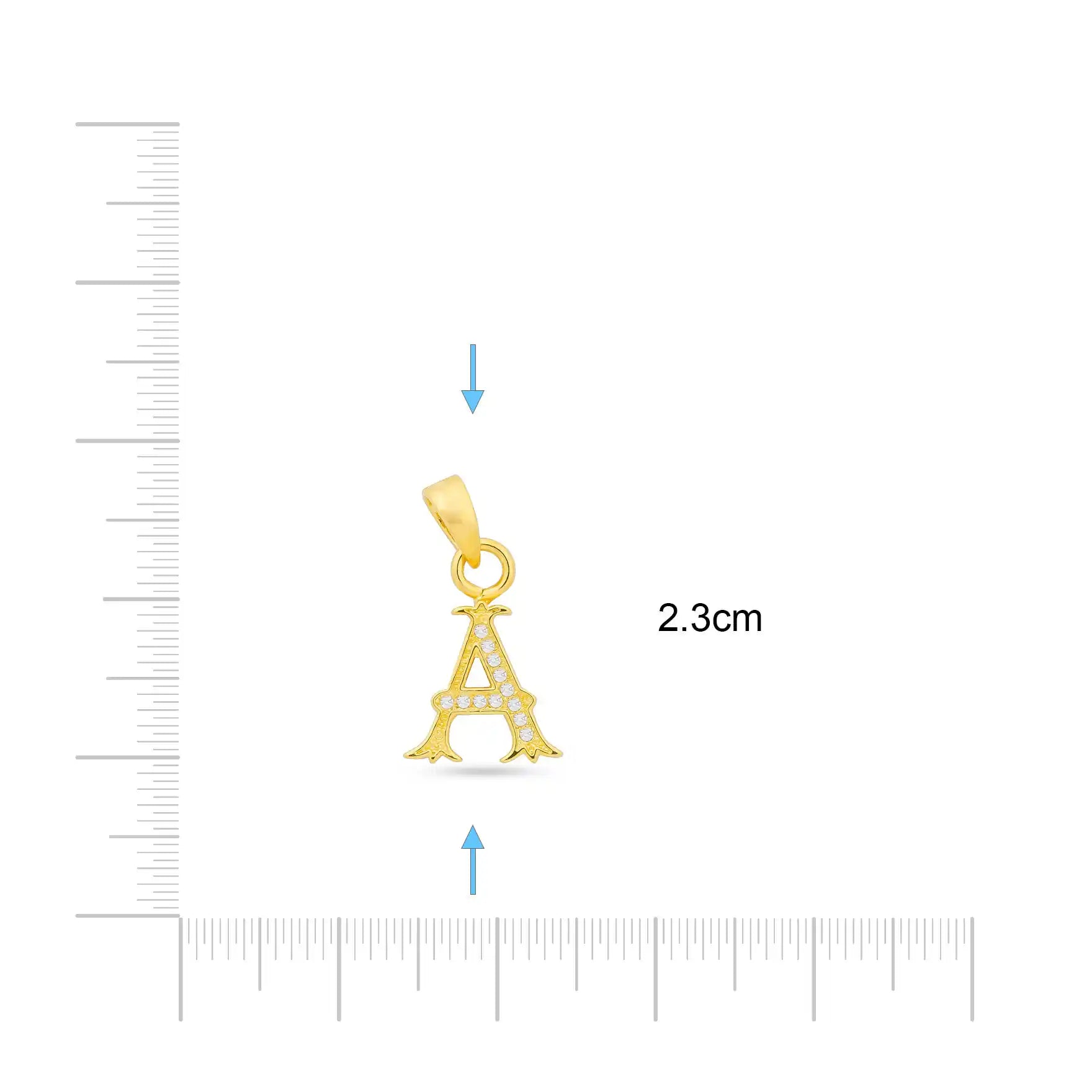 Gold Pendant PSLT183W-09
