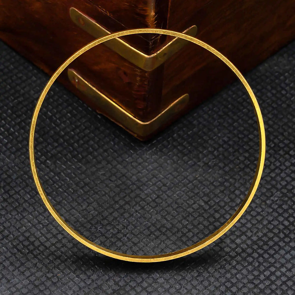 Groove Flat Baby Bangle Gold Layered