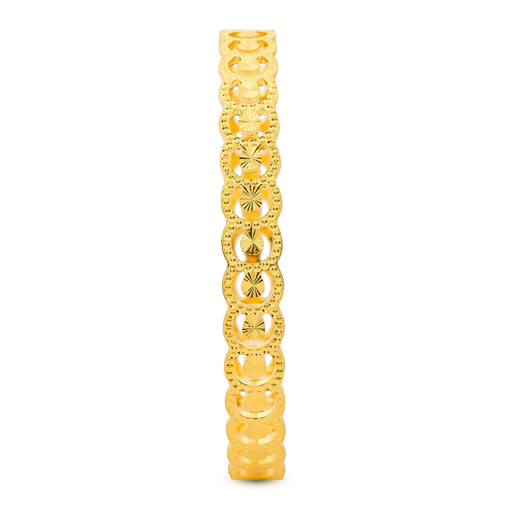 4CT HEAVY Gold Layered BOHO STYLE BANGLE PGB90-571