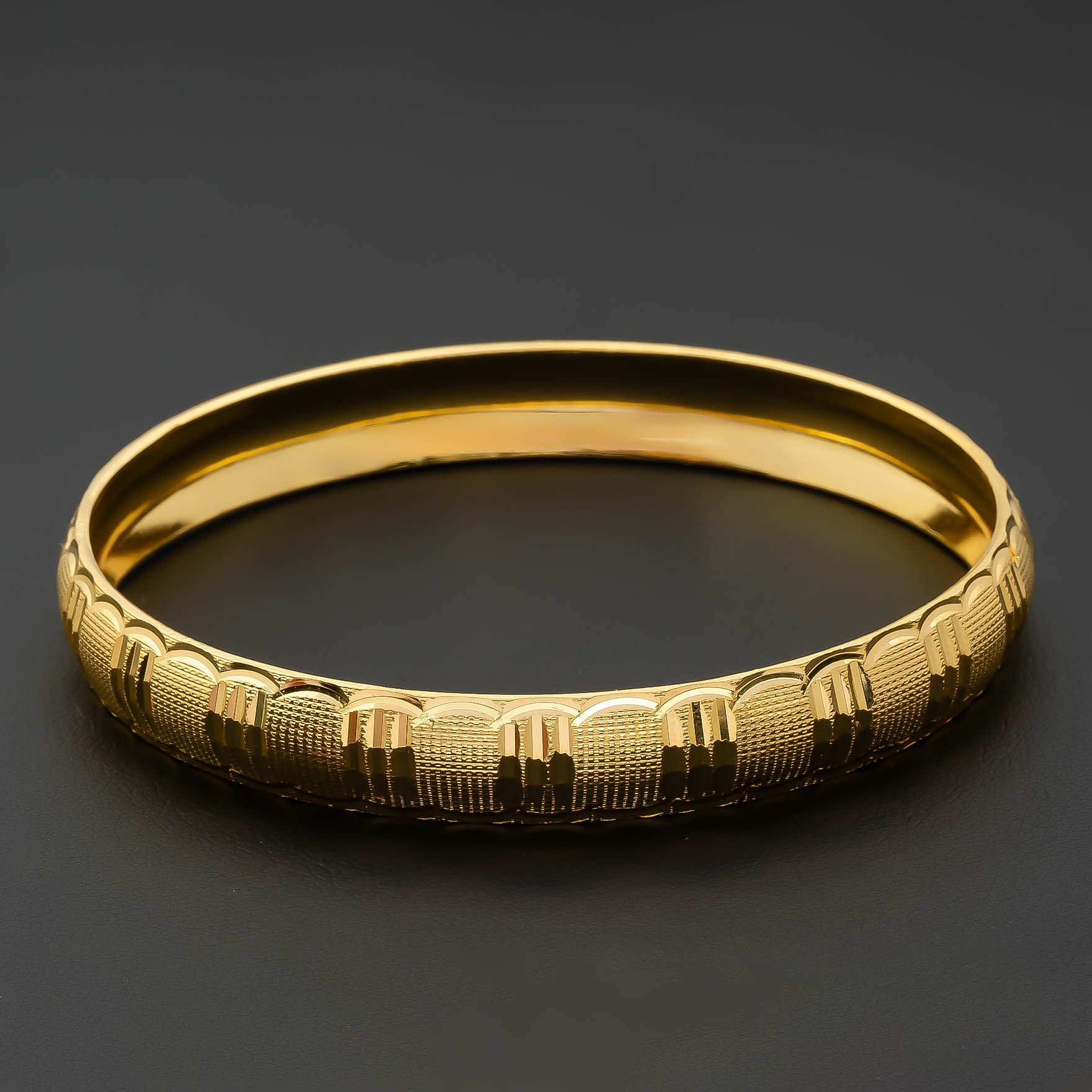 24CT HEAVY Gold Layered BOHO STYLE BANGLE PGB19-571