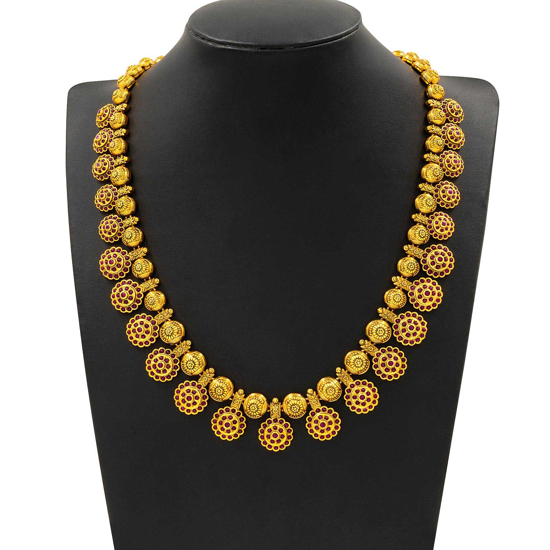 Sreshta Gheru Necklace wit Stud PSGRHSTSR24R-061, PSGRNLSR82R-0631
