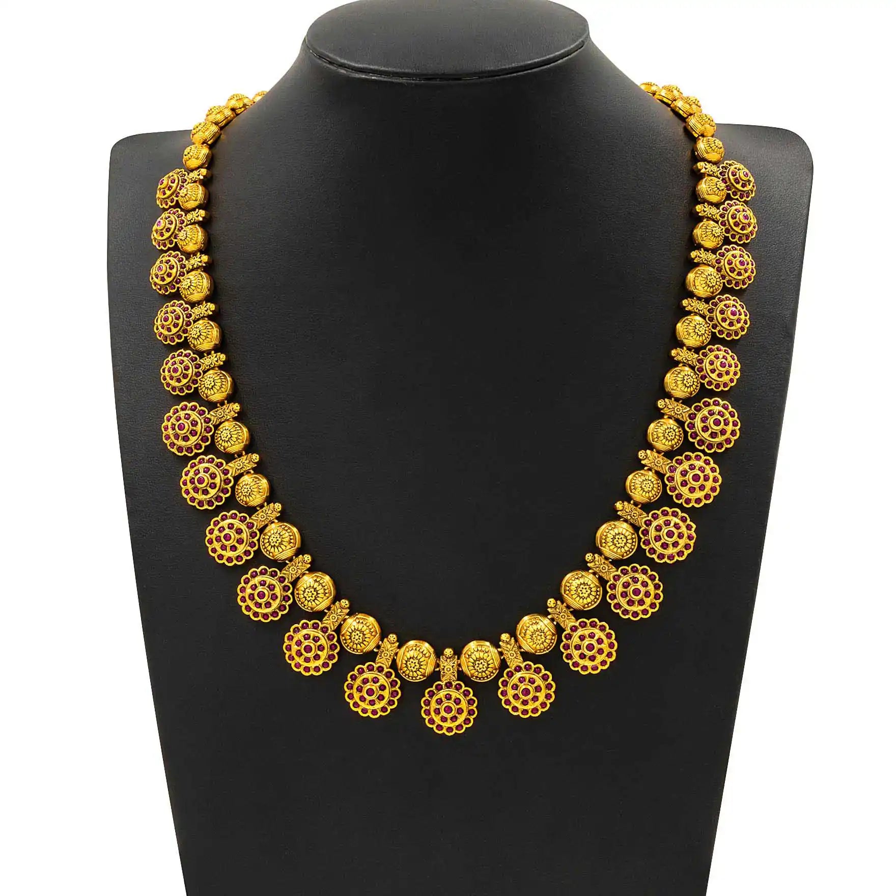 Sreshta Gheru Necklace wit Stud PSGRHSTSR24R-061, PSGRNLSR82R-0631