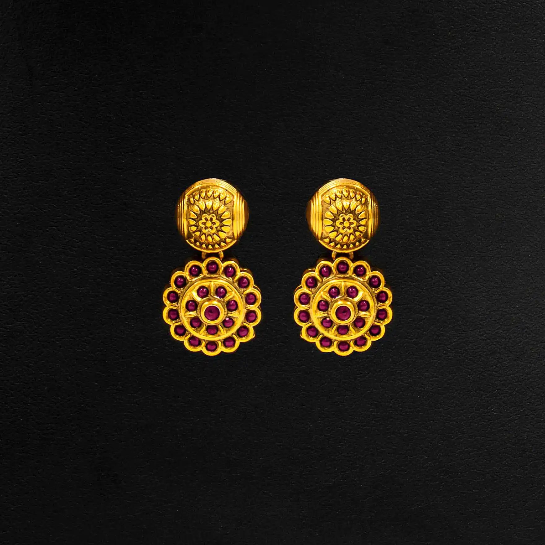 Sreshta Gheru Necklace wit Stud PSGRHSTSR24R-061, PSGRNLSR82R-0631