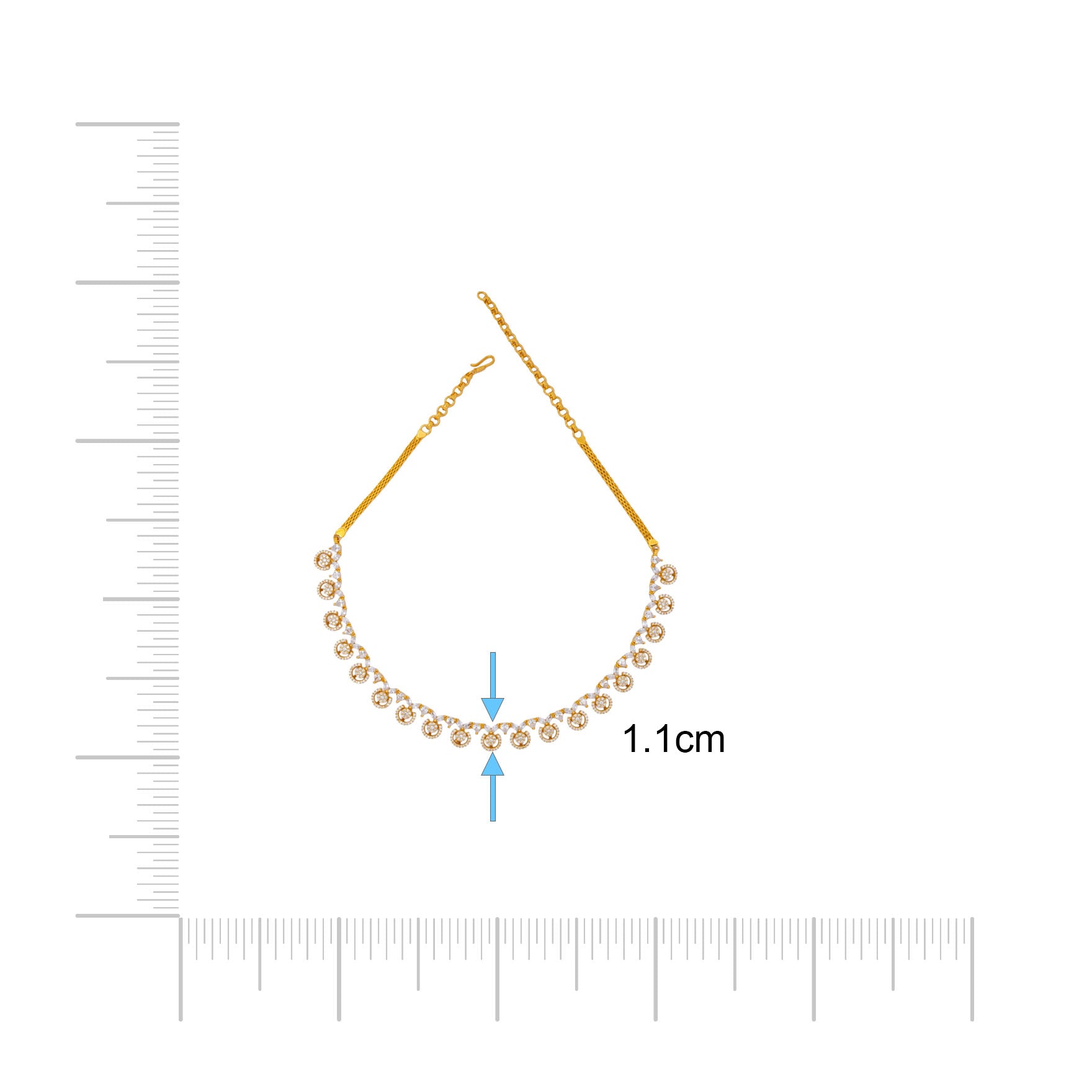 PREMIUM STONE NECKLACE WITH STUDS PMSNS63W-007, PMSHST110W-082