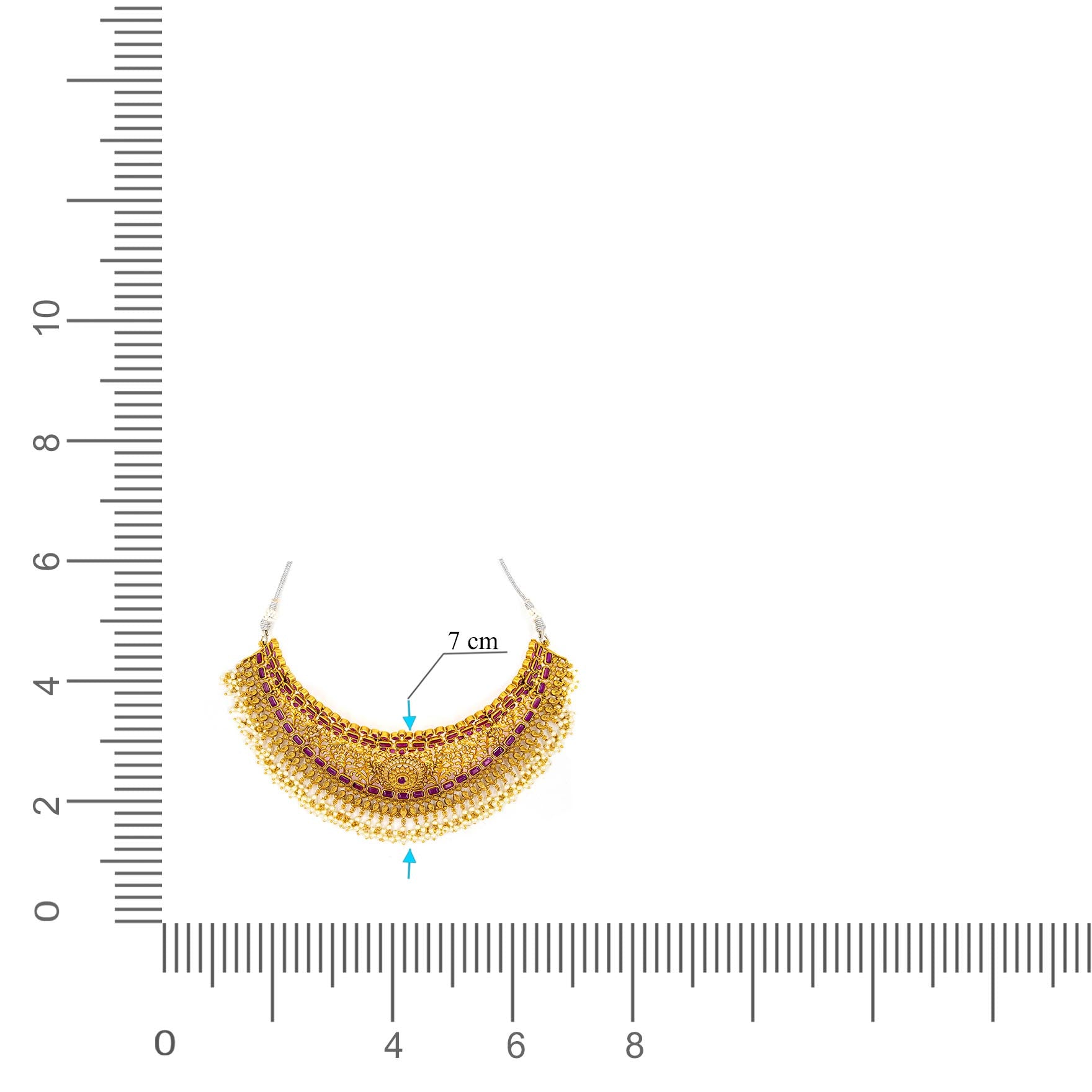 Sreshta Collection Gheru Necklace with Earring PSGRJSTSR19R-034, PSGRNSSR1R-0371