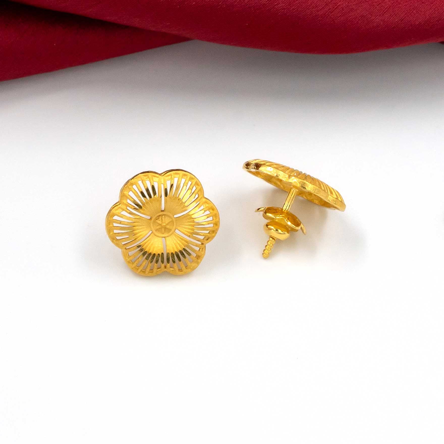 Shop One Gram Gold Layered Stone Studs in India Online | Parakkat Jewels