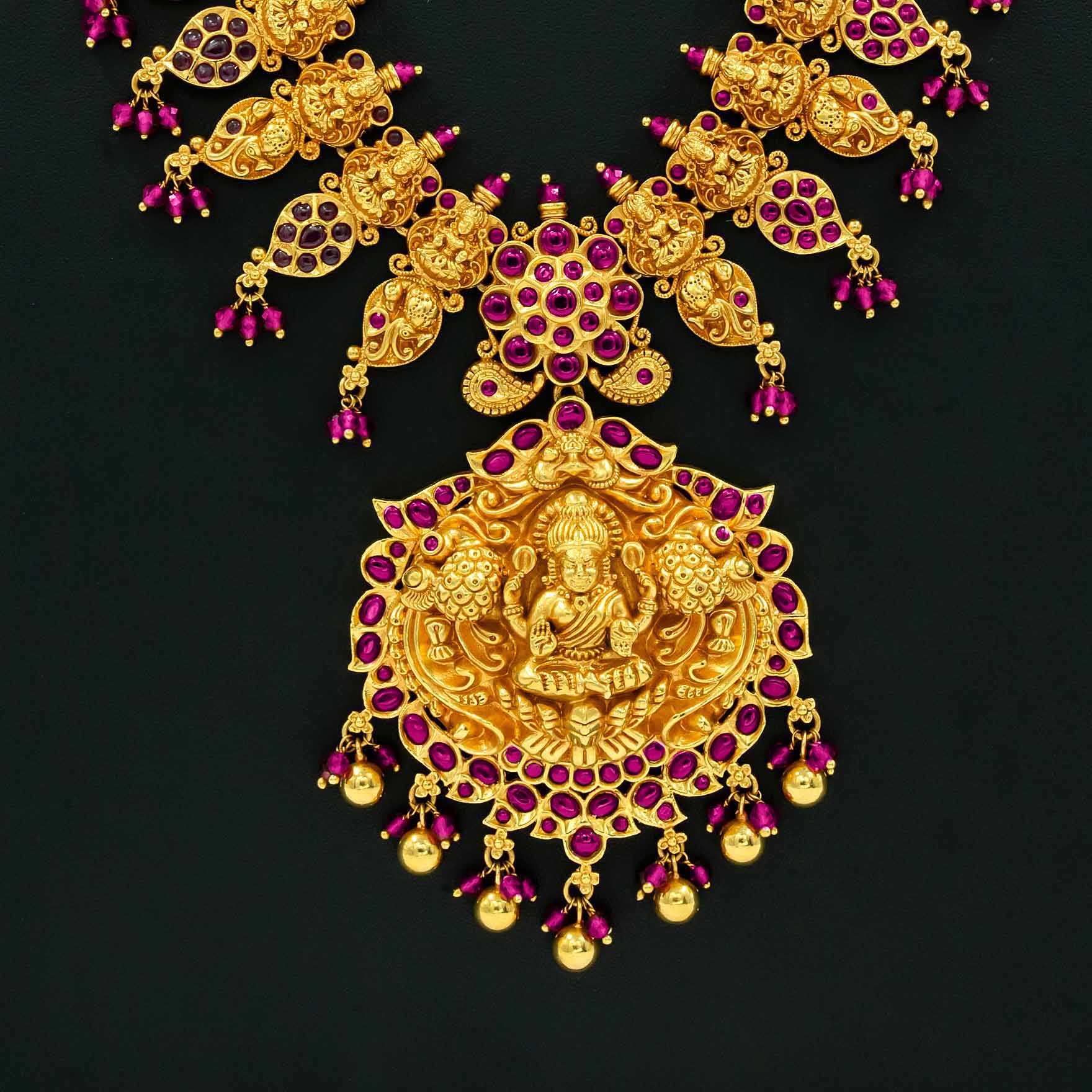 Sreshta Haram Gheru Necklace PSGRNLSR12R-0651