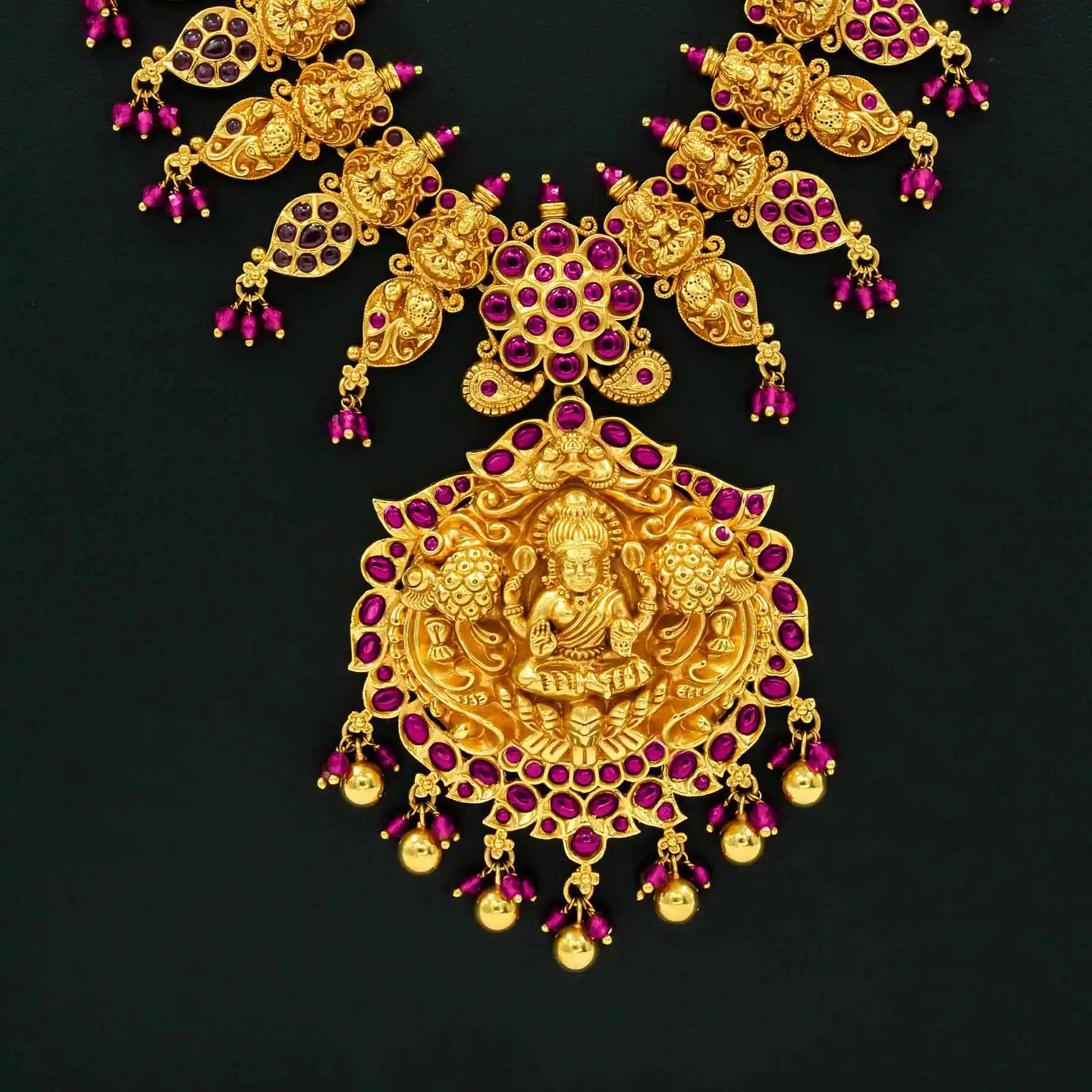 Sreshta Haram Gheru Necklace PSGRNLSR12R-0651