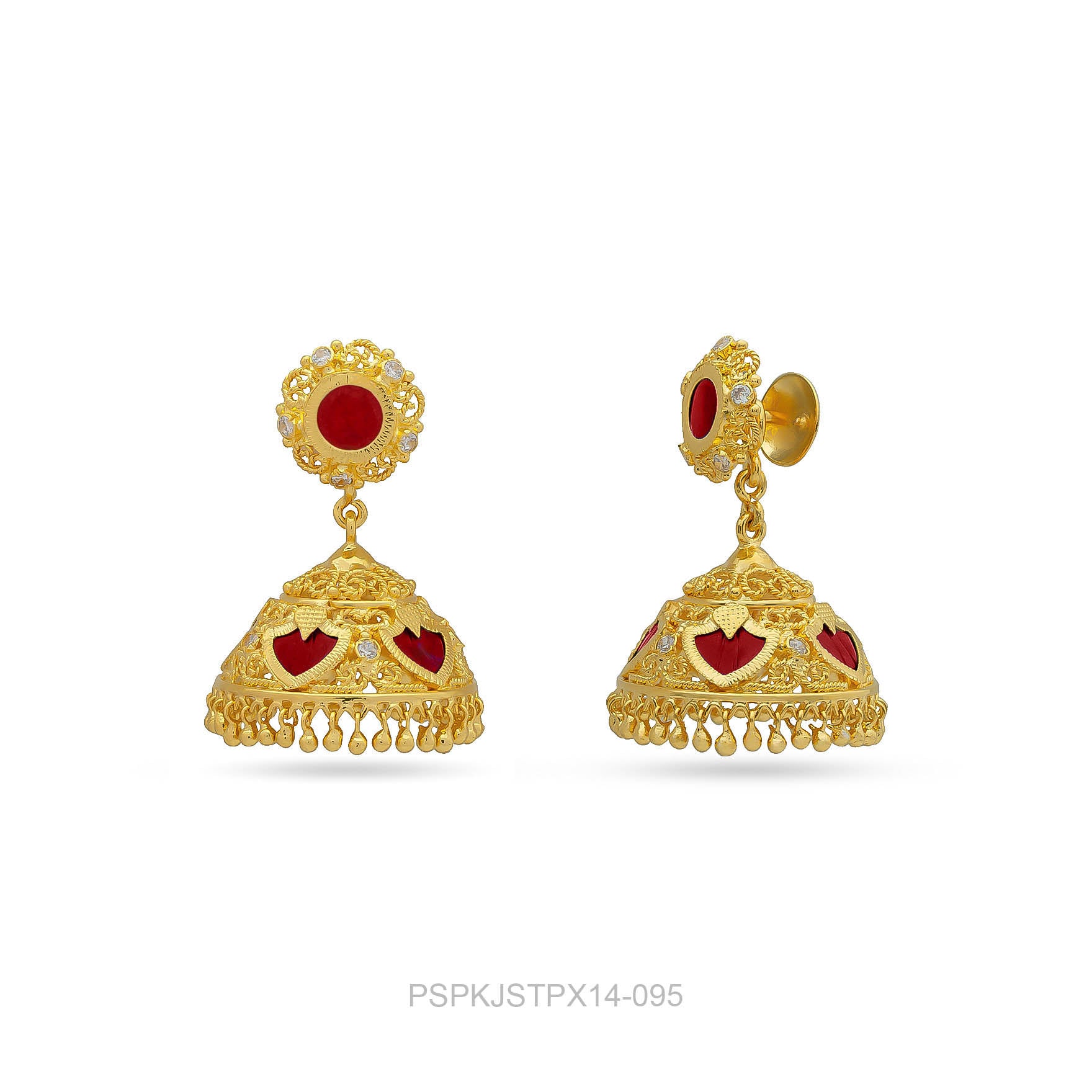 Palakka Red Stone Jimika Earring PSPKJSTPX14-095