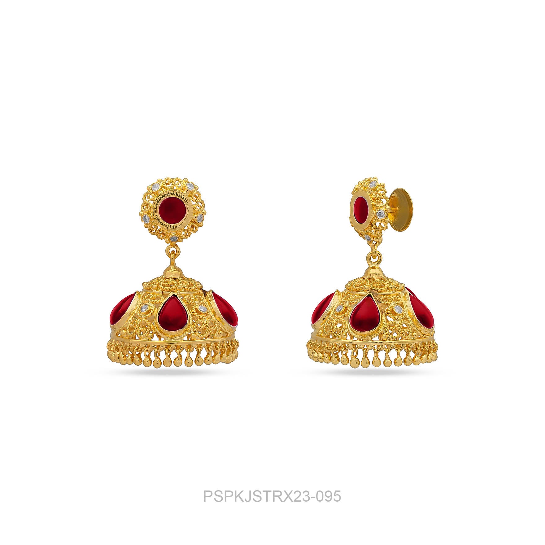 Palakka Red Stone Jimika Earring PSPKJSTRX23-095