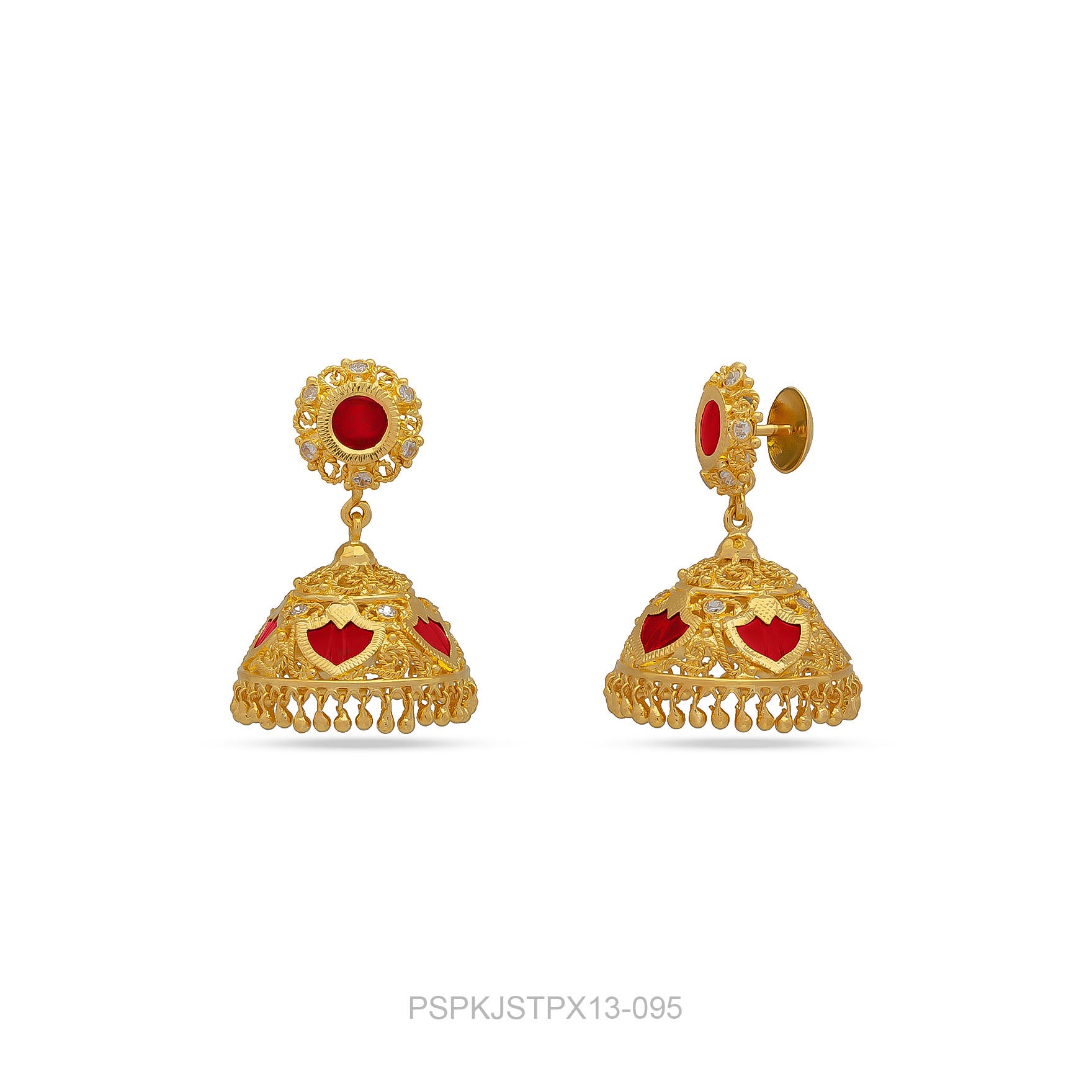 Palakka Red Stone Jimika Earring PSPKJSTPX13-095