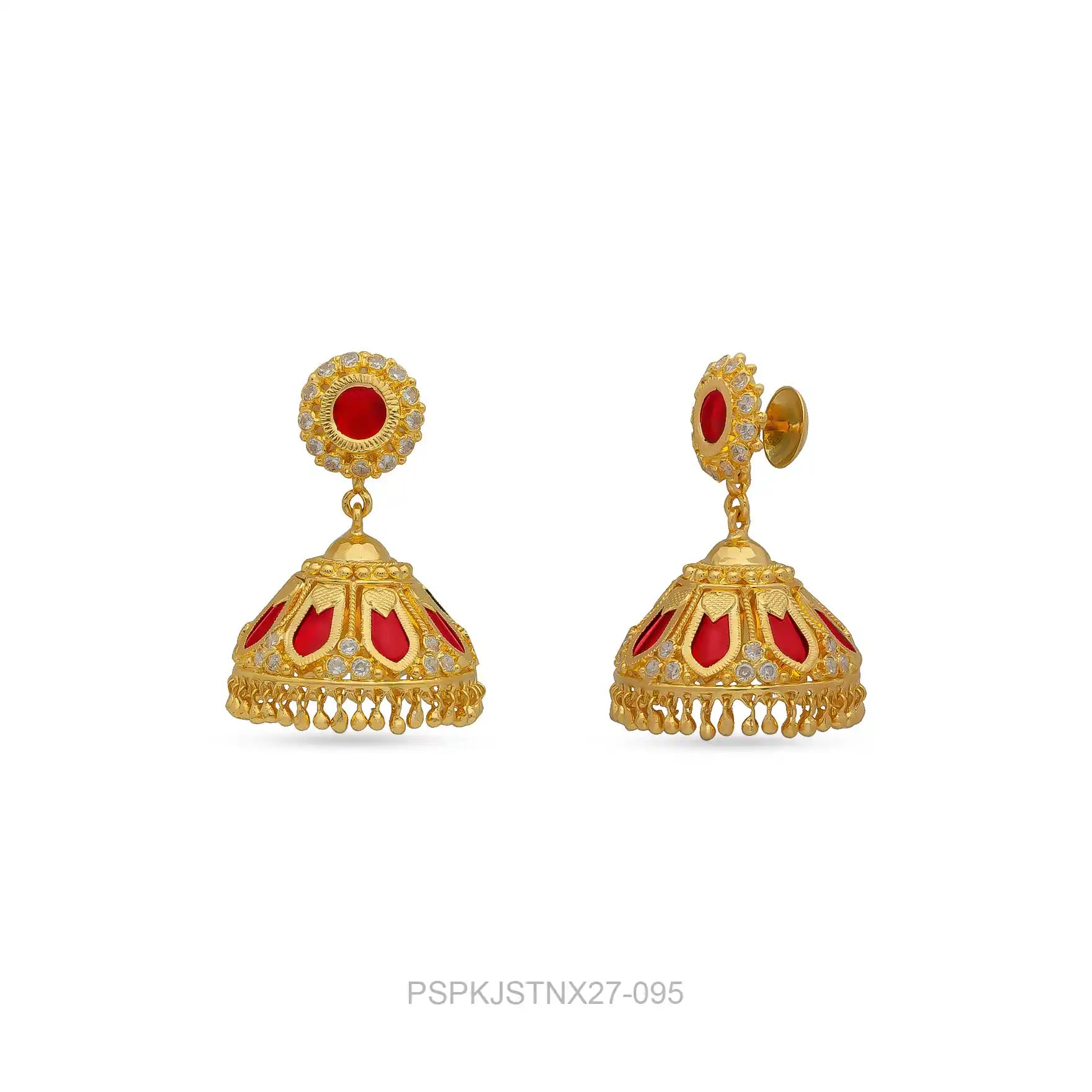 Palakka Red Stone Jimika Earring PSPKJSTNX27-095