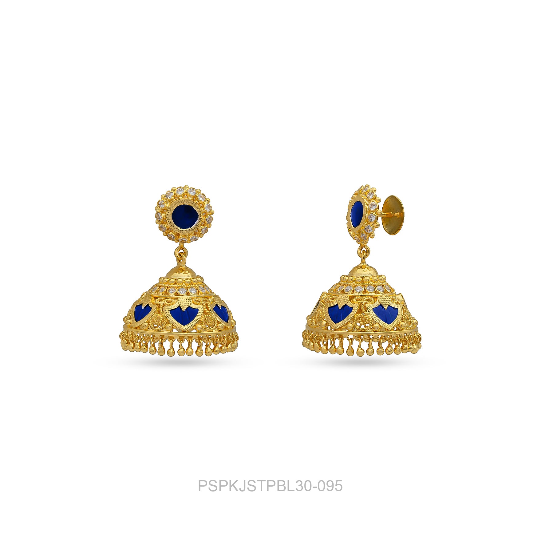 Palakka Green Stone Jimika Earring STUD PSPKJSTPBL30-095