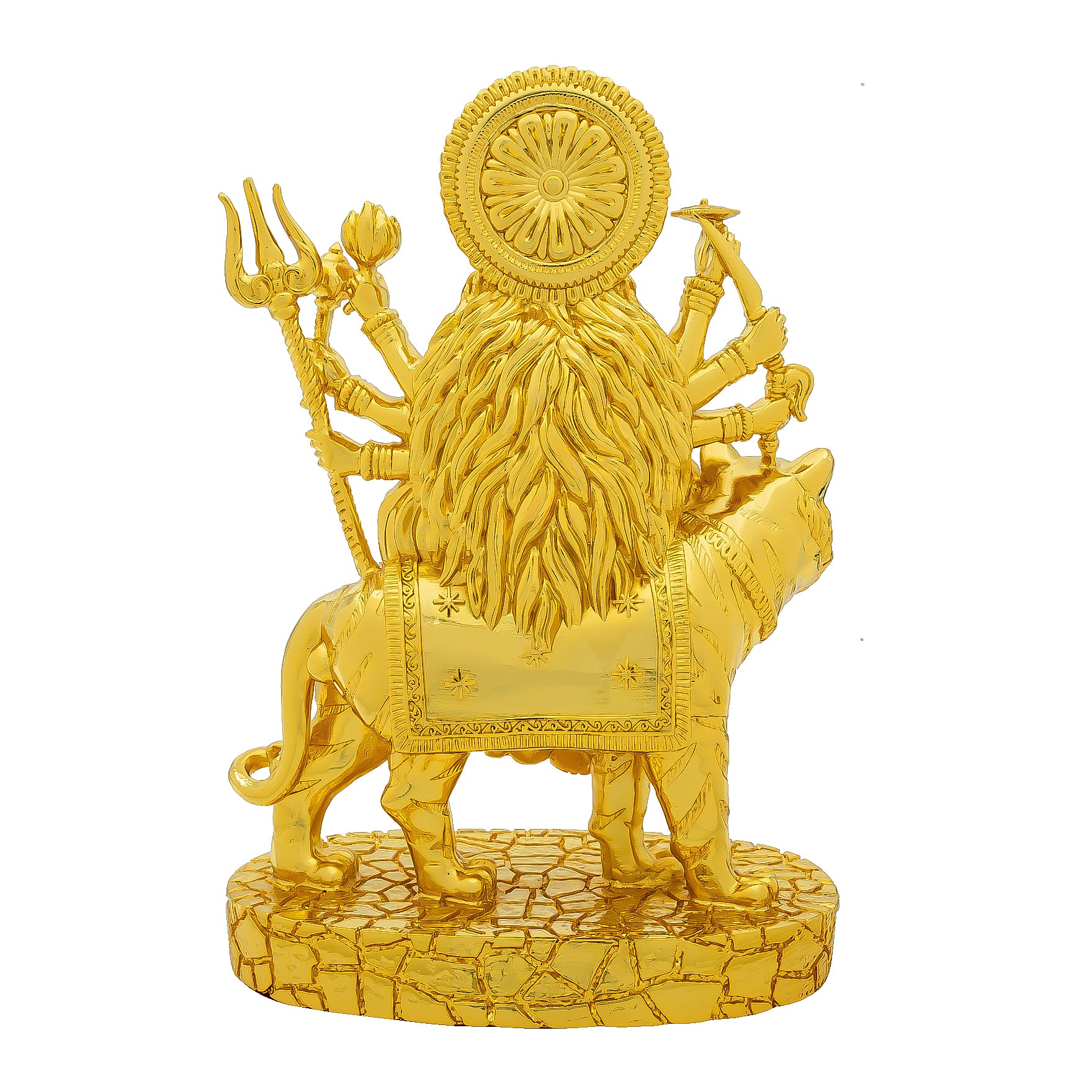 Lord Krishna Idol – Gold Layered Figurine with Cow – Gopala Murti (Hindu Spiritual Statue) – Pooja & Home Décor | PIDRGDU5-0042