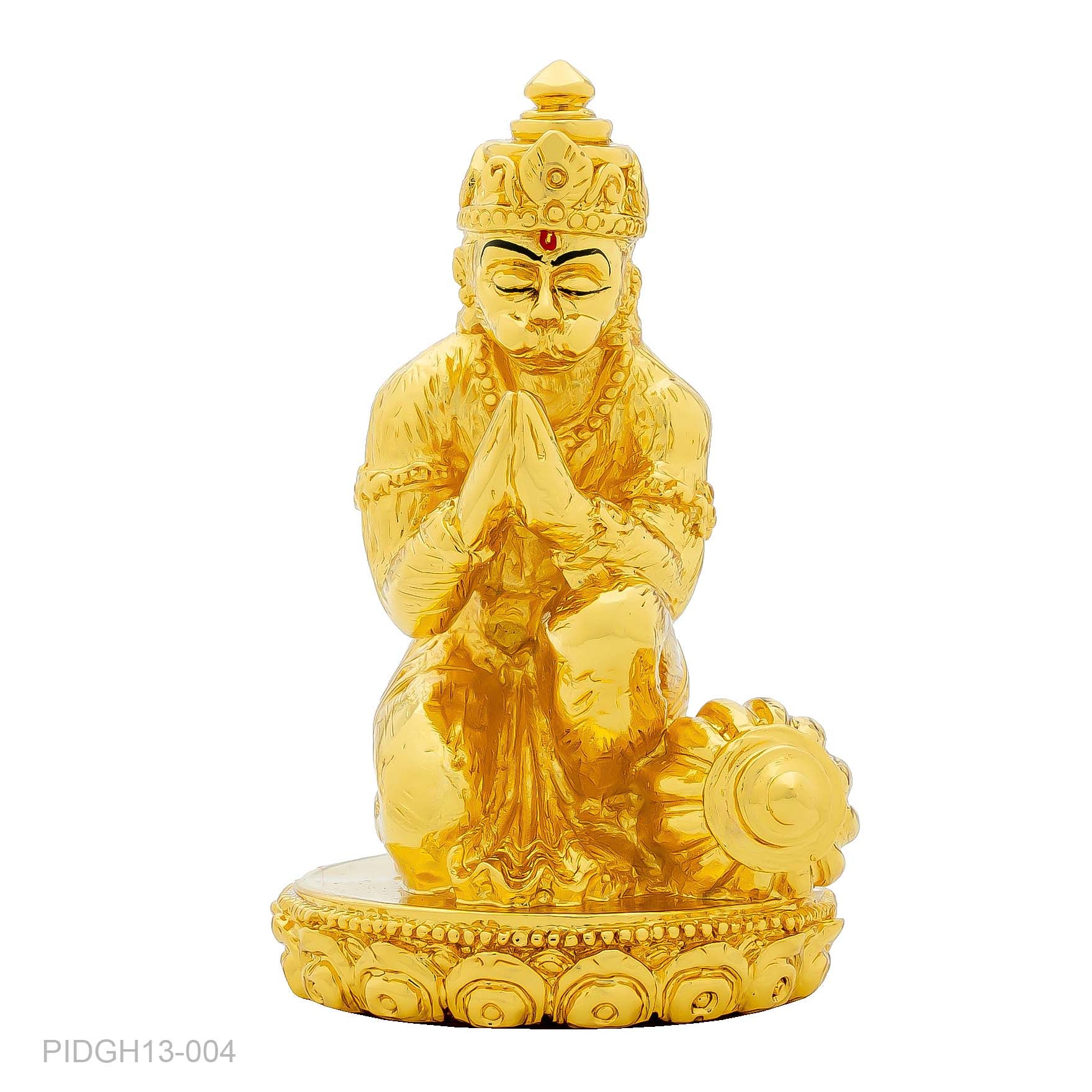 Lord Hanuman Idol – Traditional Hindu Deity Sculpture – Hanuman Murti/Statue with Gada – Home Temple & Puja Gift | PIDGH13-004