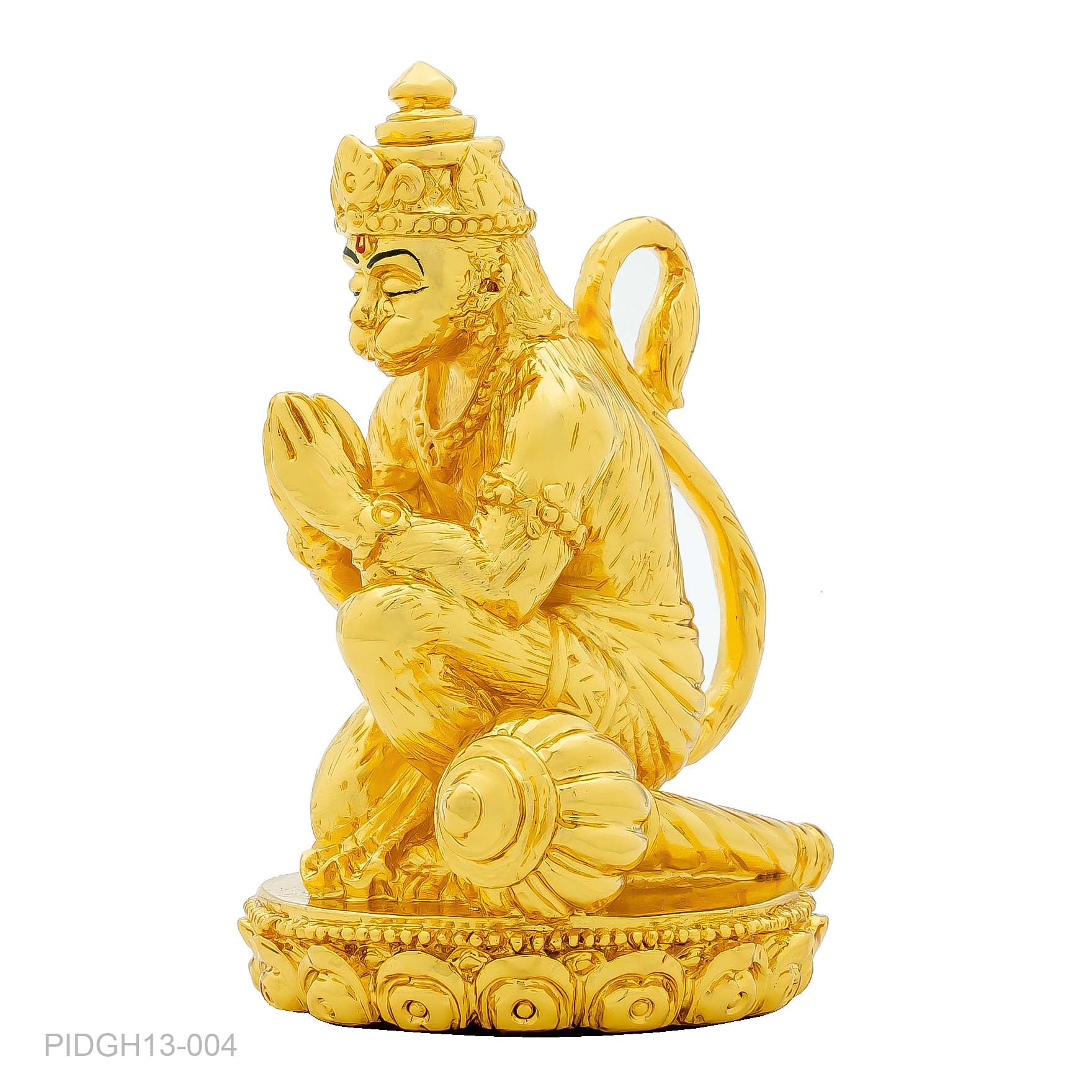 Lord Hanuman Idol – Traditional Hindu Deity Sculpture – Hanuman Murti/Statue with Gada – Home Temple & Puja Gift | PIDGH13-004