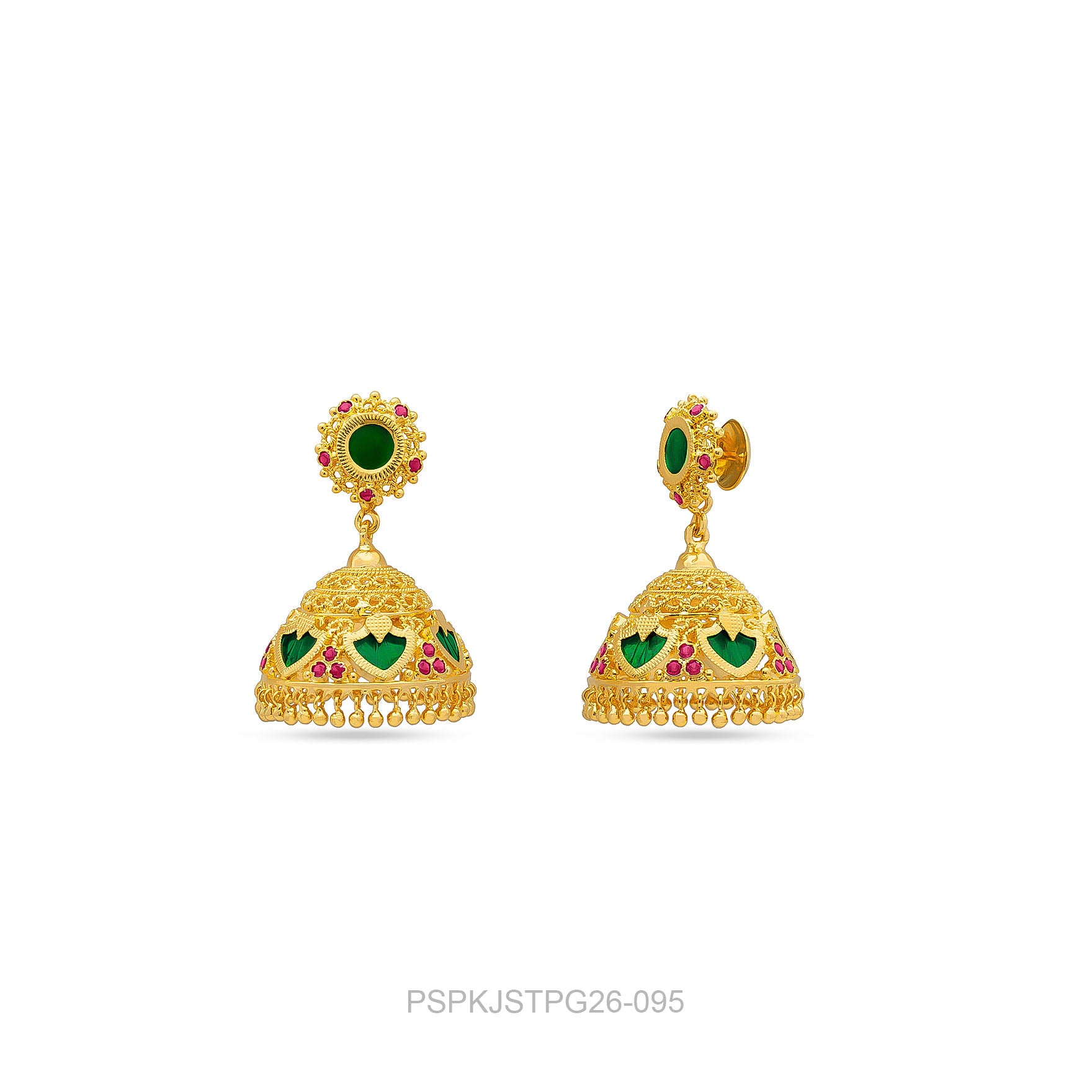 Palakka Green Stone Jimika Earring PSPKJSTPG26-095