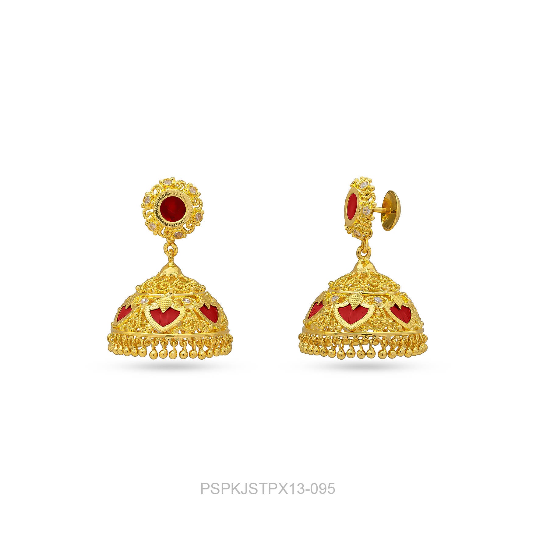 Palakka Red Stone Jimika Earring PSPKJSTPX13-095