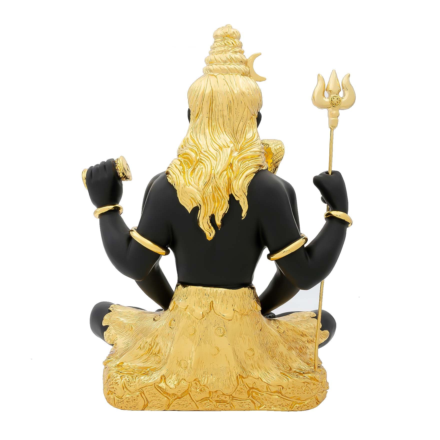 Lord Shiva Idol – Gold Layered Figurine – Mahadev Murti (Hindu Spiritual Statue) – Pooja & Meditation Décor | PIDRBS18-0003