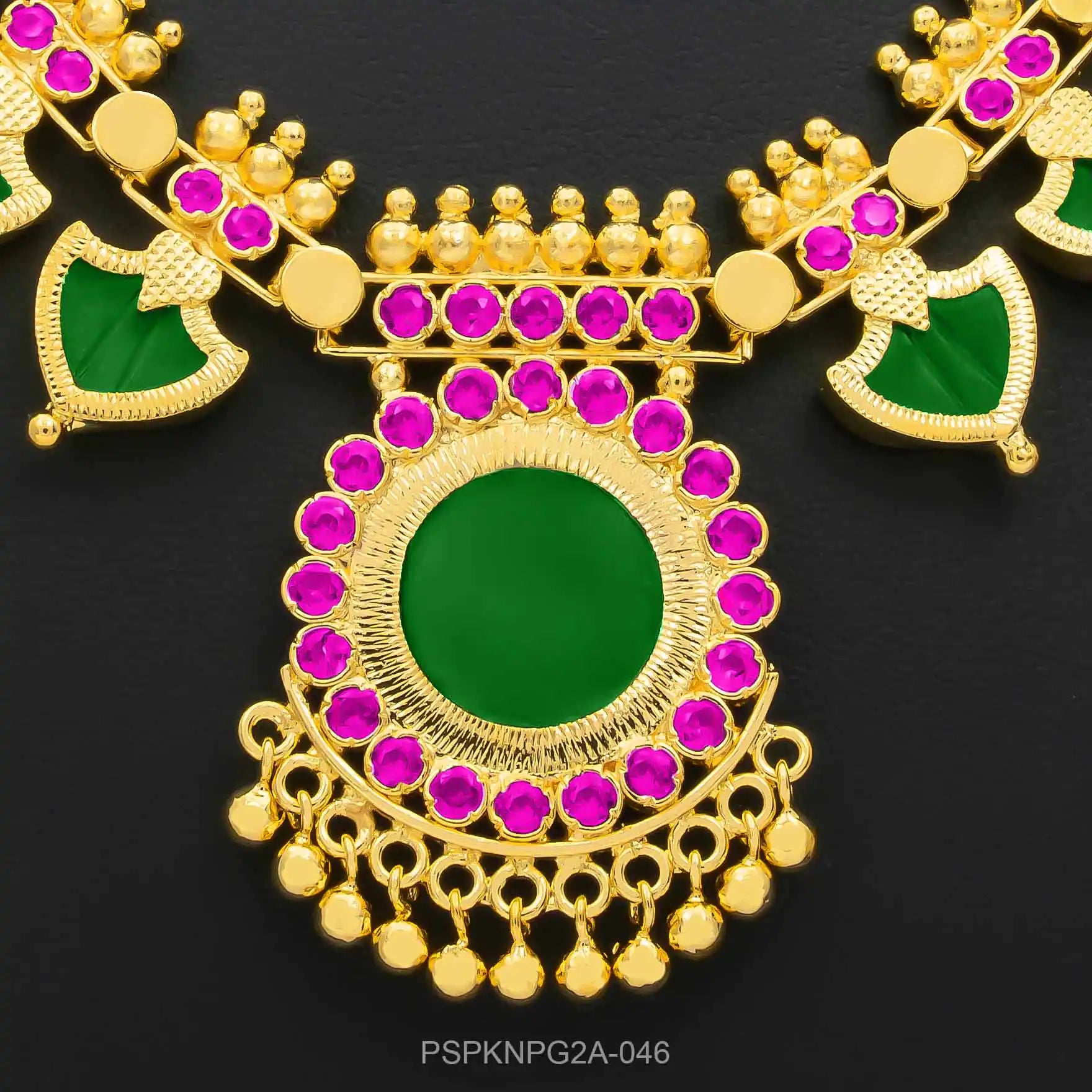 Palakka Green Stone Necklace PSPKNPG7-0631