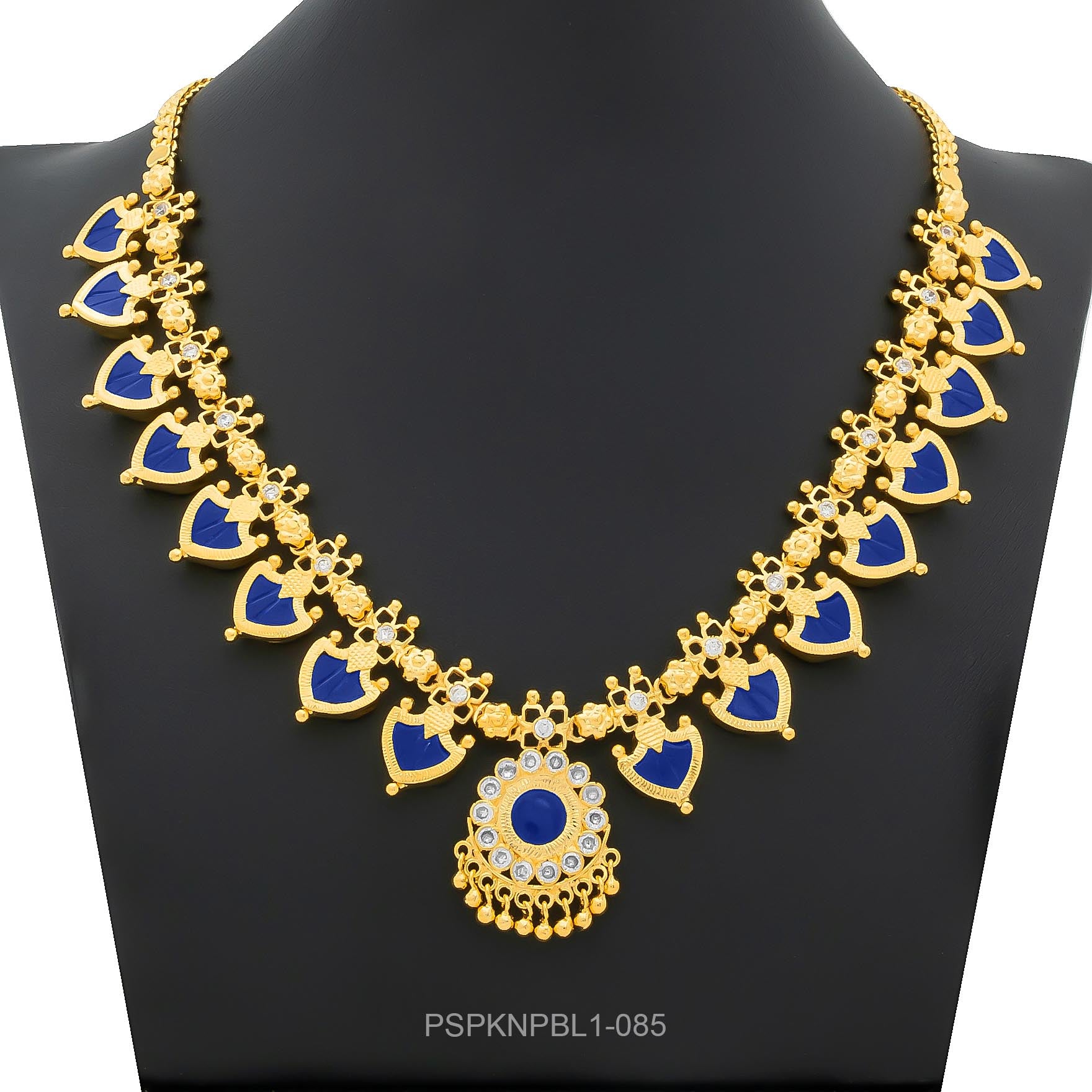 Palakka Blue Stone Necklace PSPKNPBL1-085