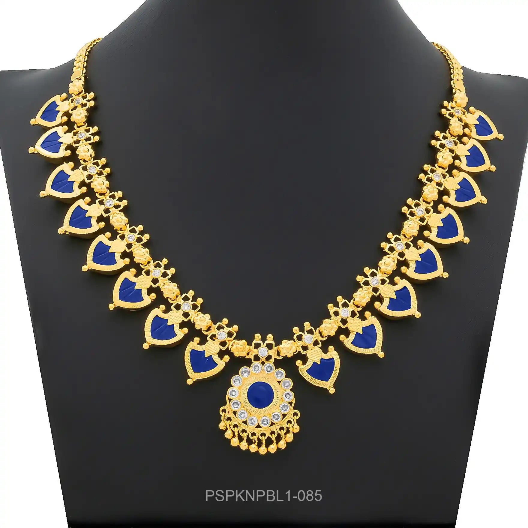 Palakka Blue Stone Necklace PSPKNPBL1-085