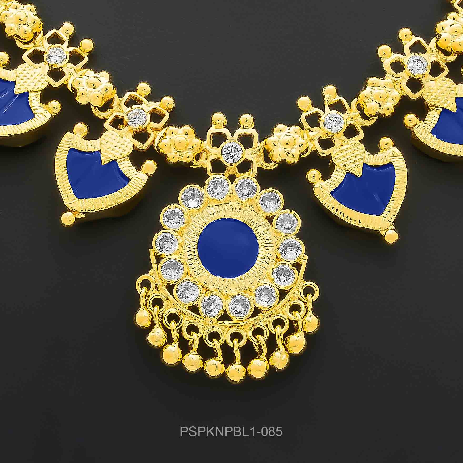 Palakka Blue Stone Necklace PSPKNPBL1-085