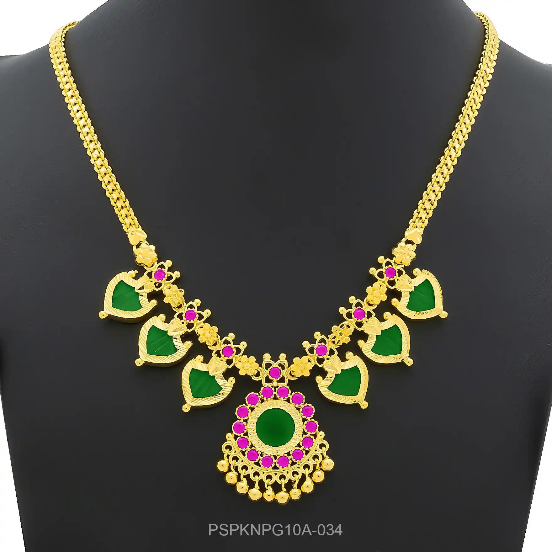 Palakka Green Stone Necklace PSPKNPG10A-034