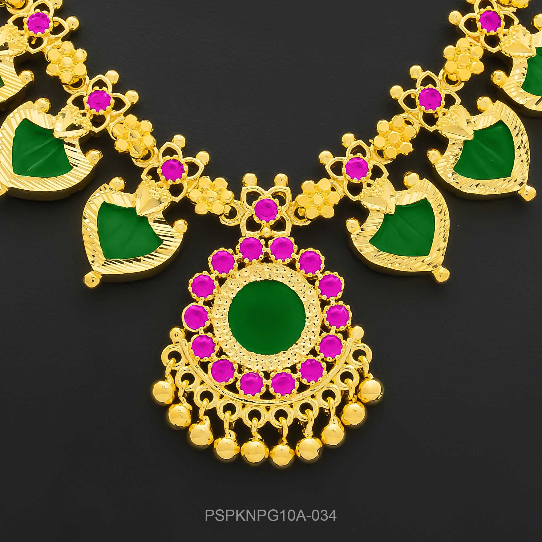 Palakka Green Stone Necklace PSPKNPG10A-034