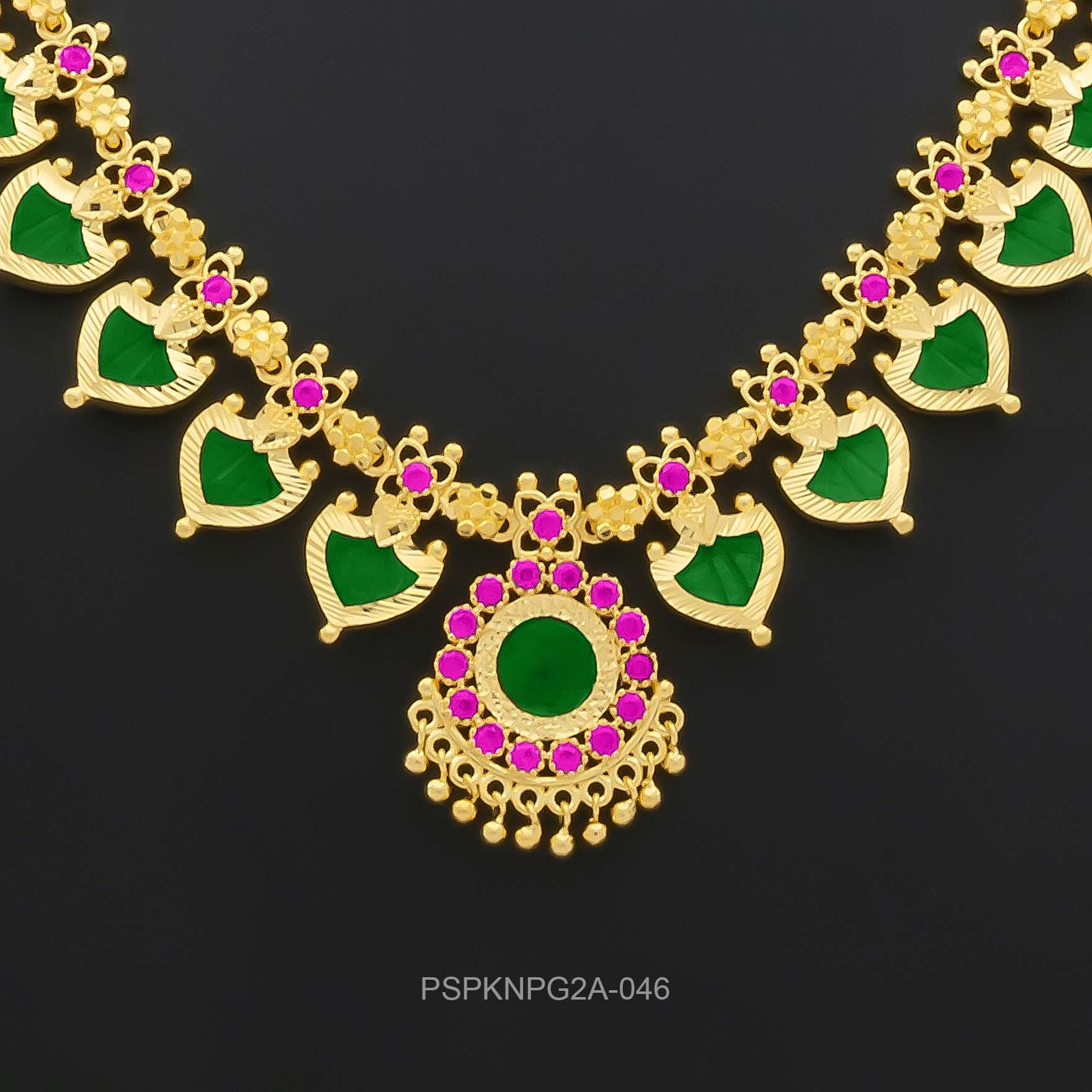 Palakka Green Stone Necklace PSPKNPG2A-046