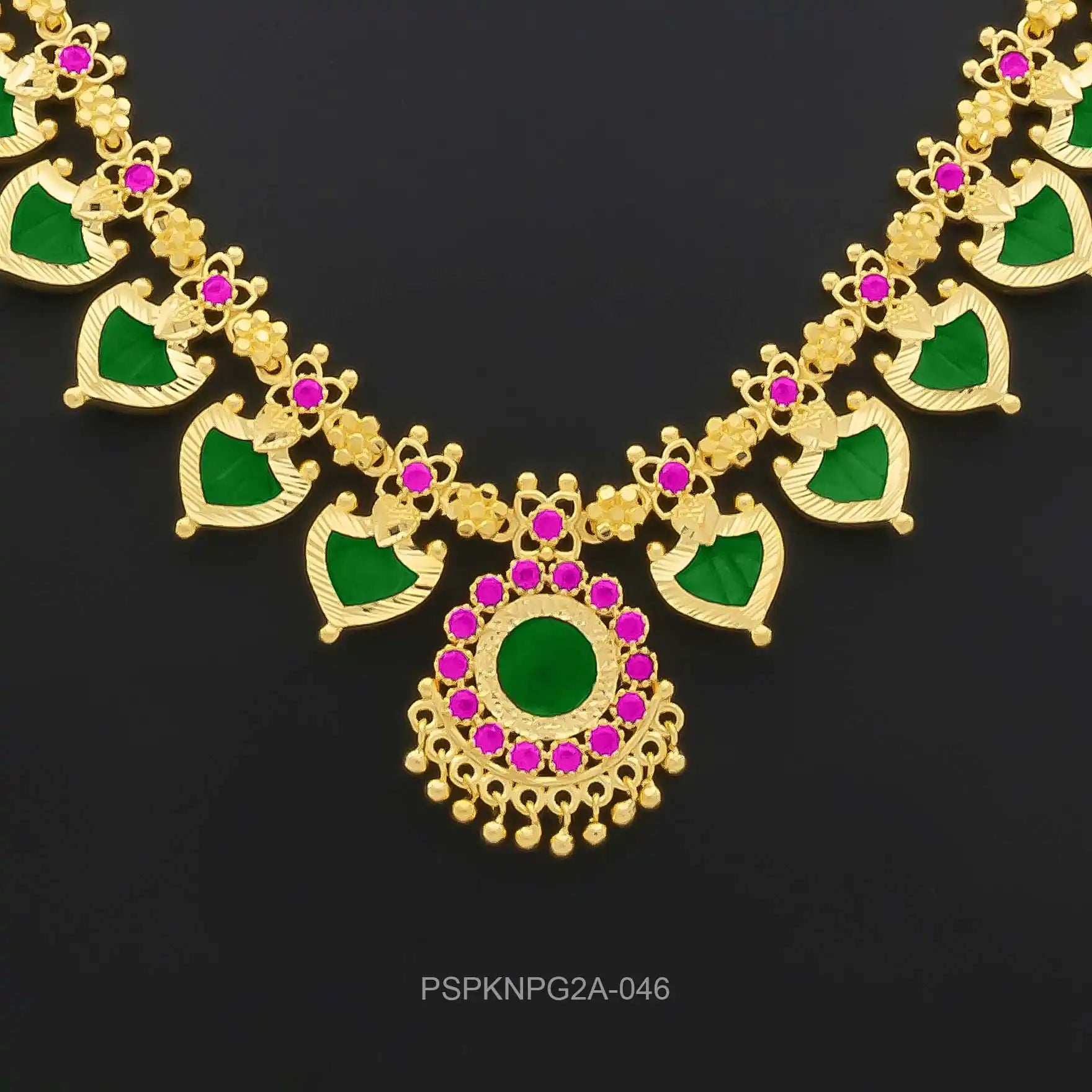 Palakka Green Stone Necklace PSPKNPG2A-046
