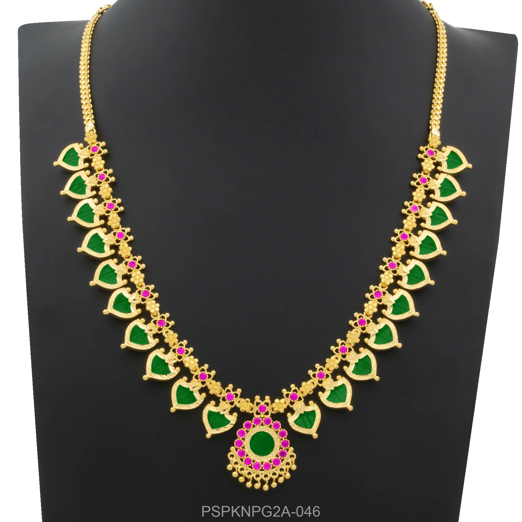 Palakka Green Stone Necklace PSPKNPG2A-046