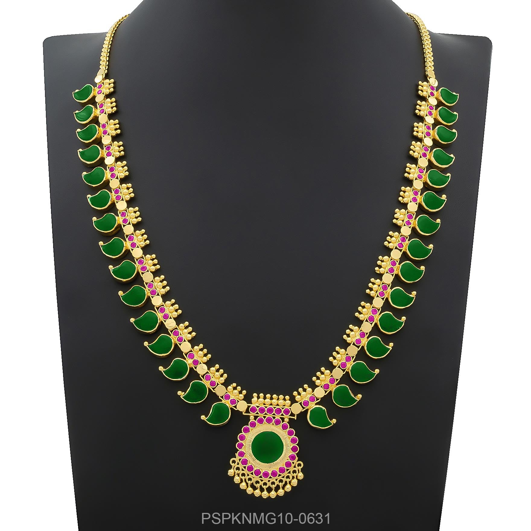 Palakka Mango Green Stone Necklace PSPKNMG10-0631