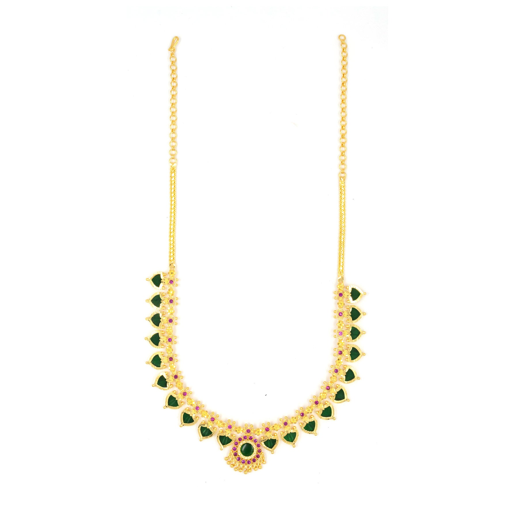 Palakka Green Stone Necklace PSPKNPG2A-046