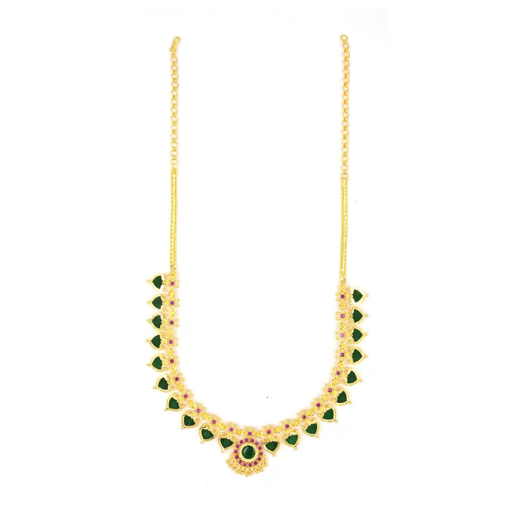 Palakka Green Stone Necklace PSPKNPG2A-046