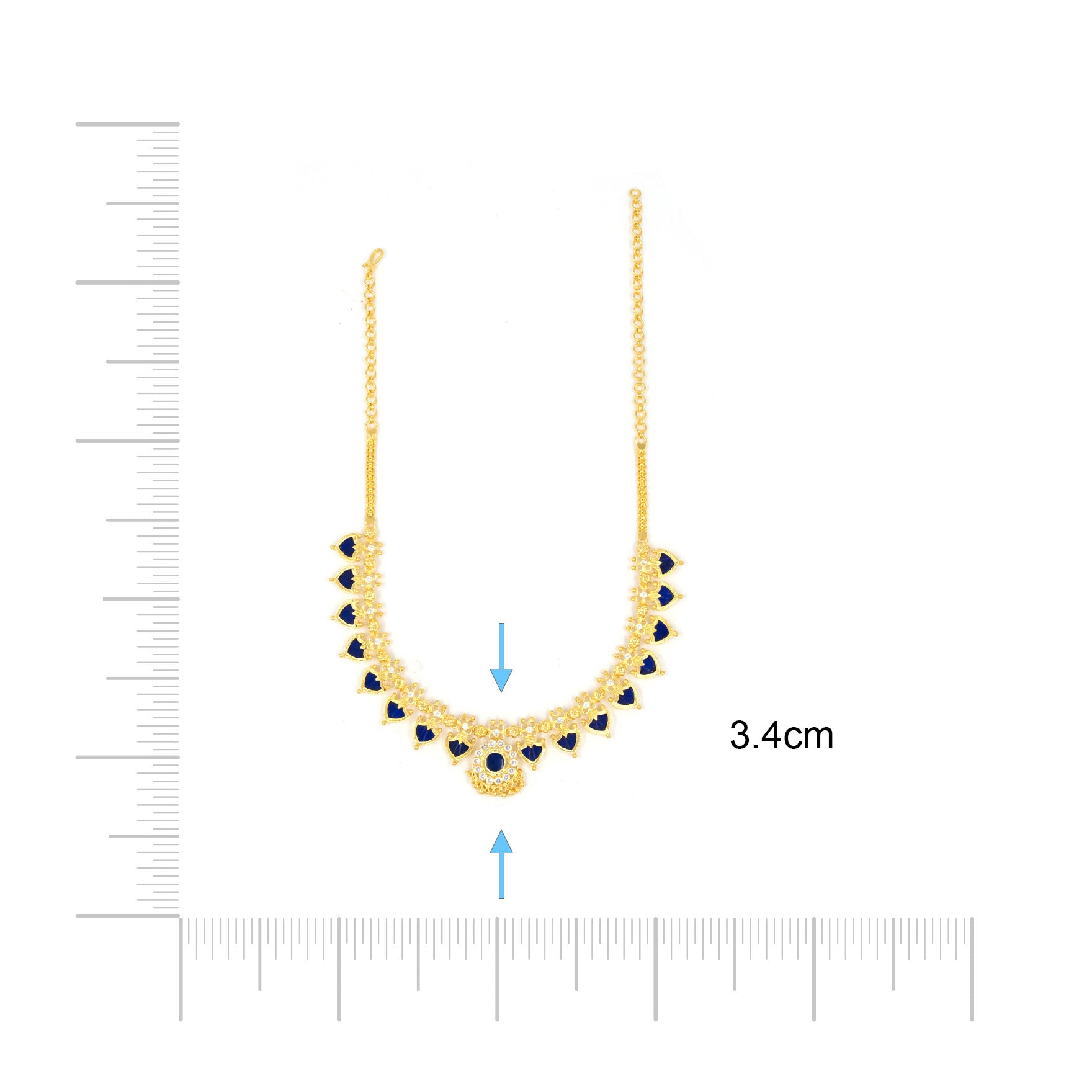 Palakka Blue Stone Necklace PSPKNPBL1-085