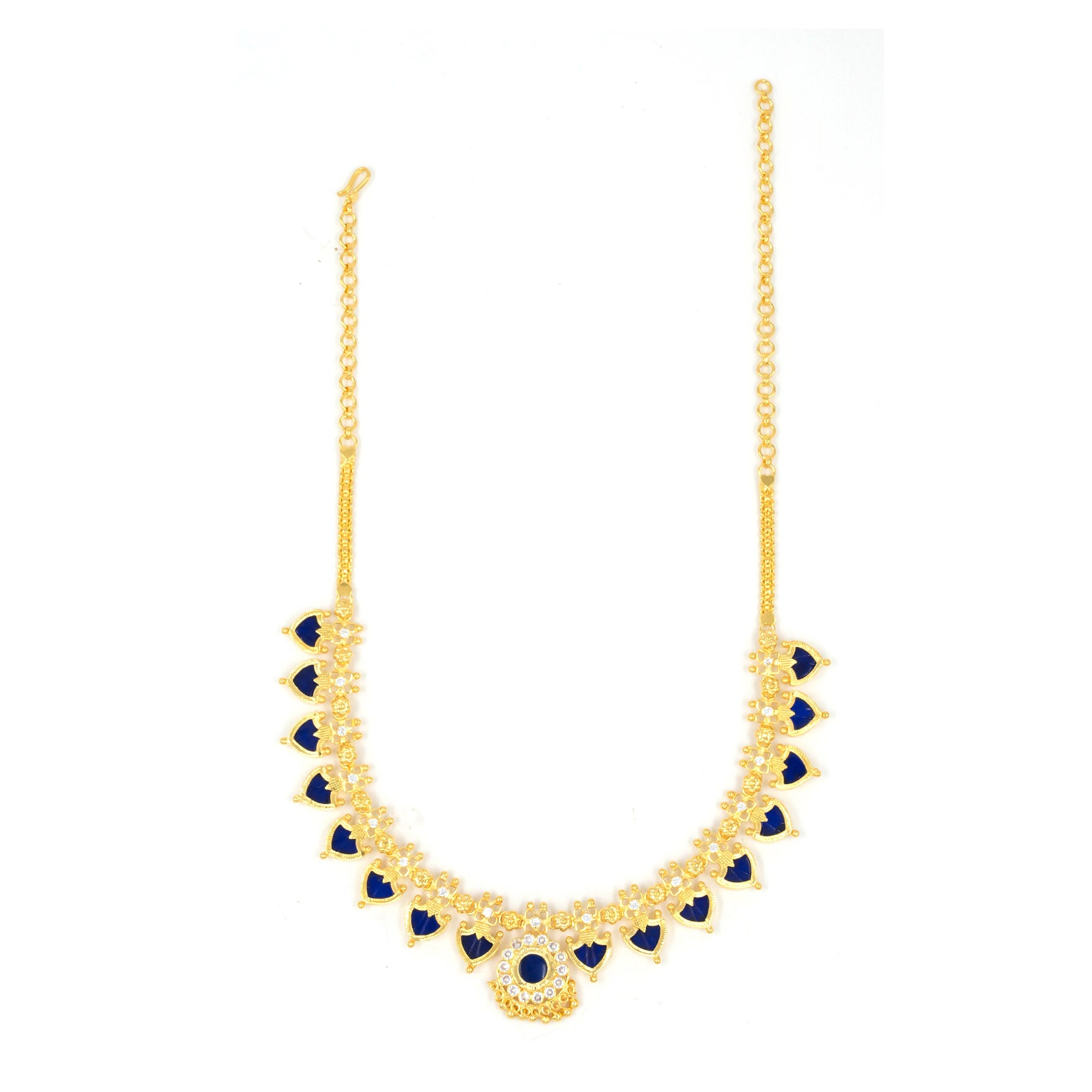 Palakka Blue Stone Necklace PSPKNPBL1-085