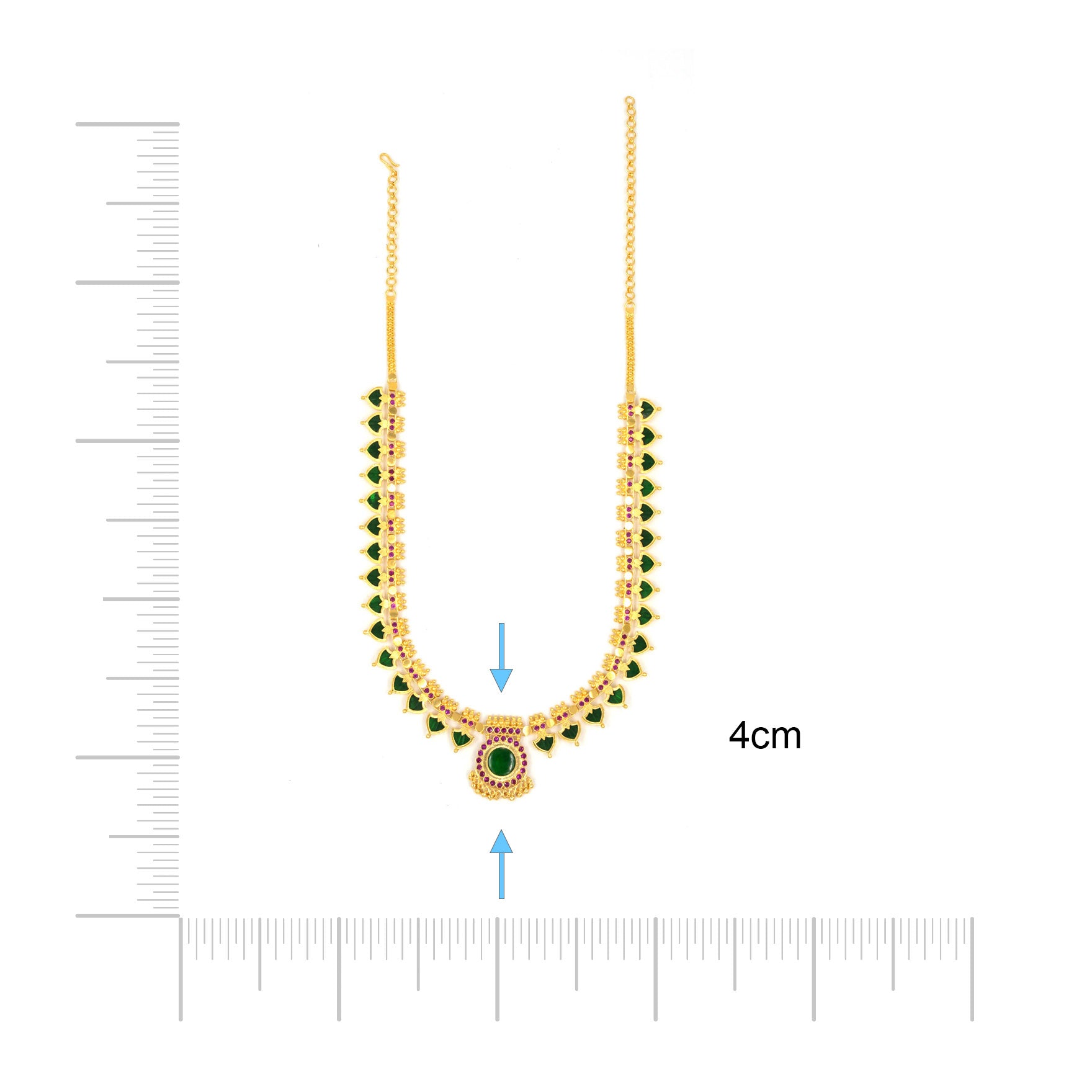 STONE PALAKKA NECKLACE PSPKNPG7-0631