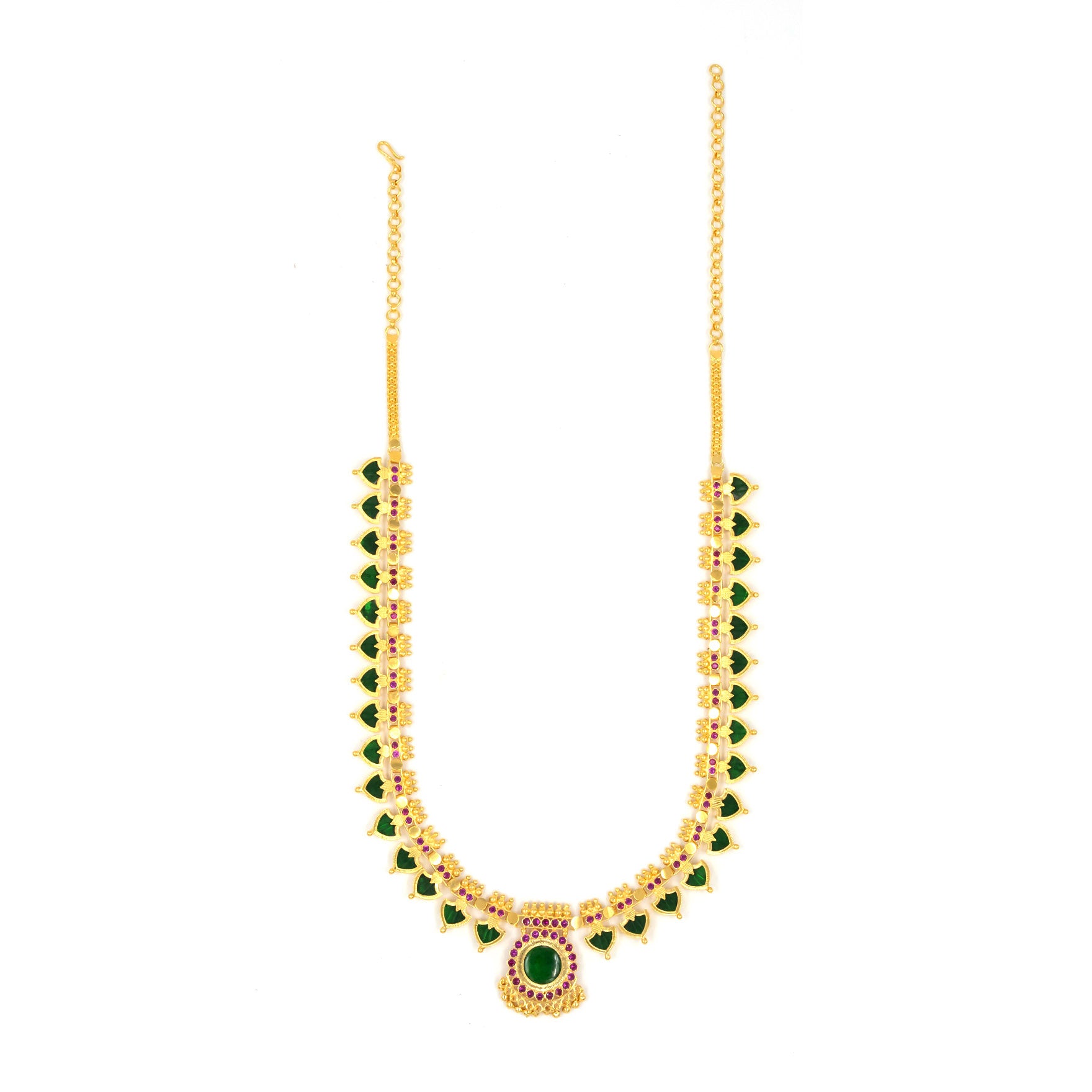STONE PALAKKA NECKLACE PSPKNPG7-0631