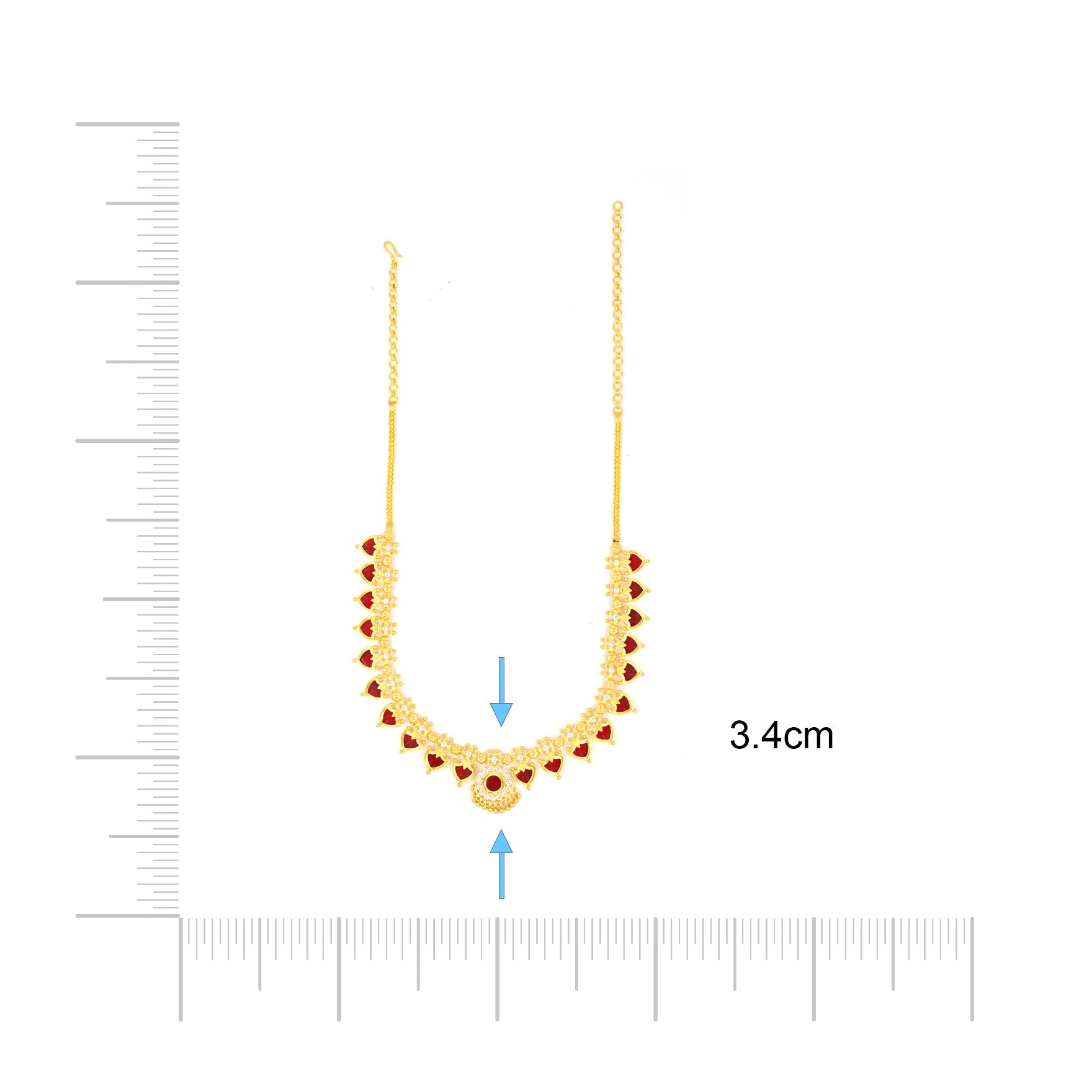 Palakka Red Stone Necklace PSPKNPX2-046