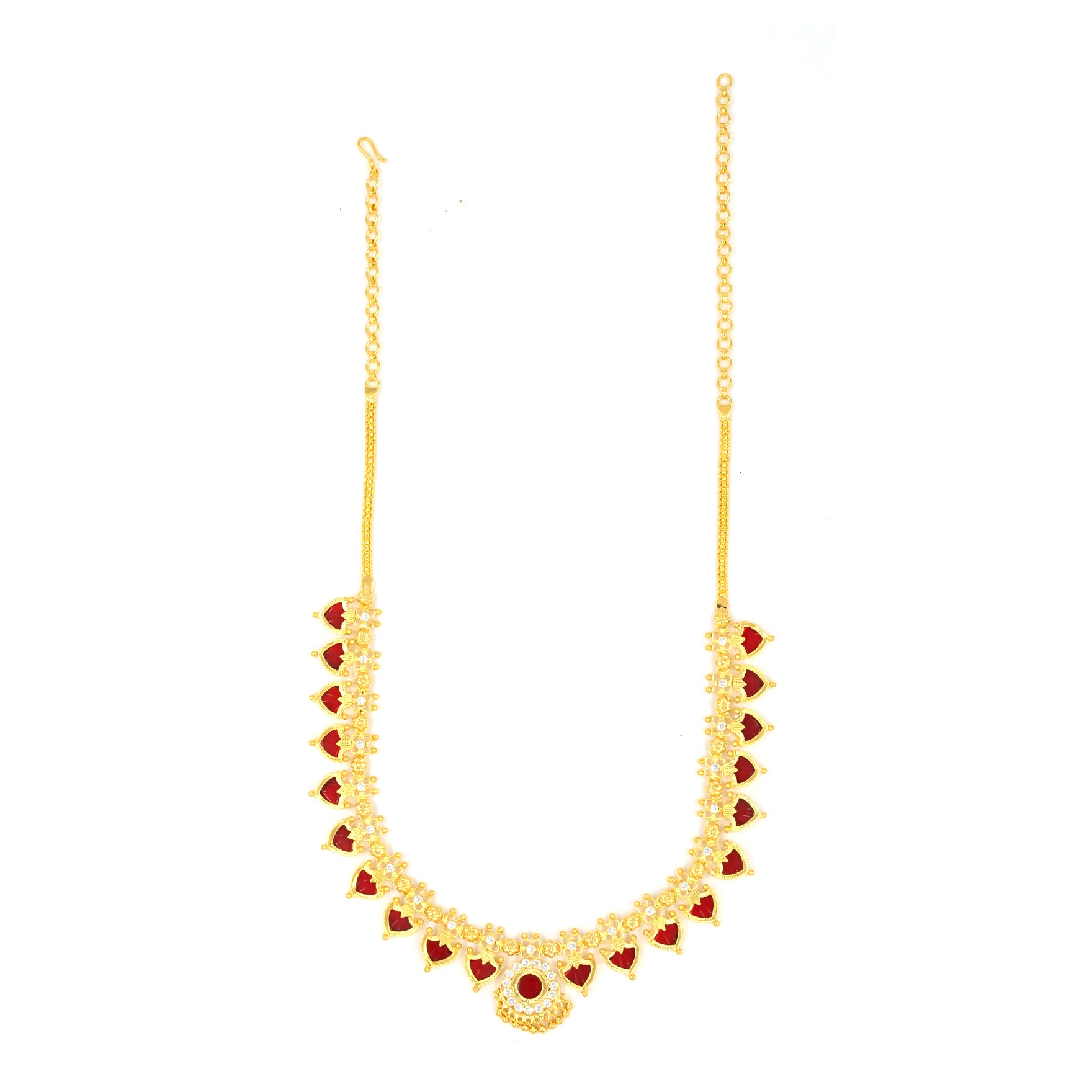 Palakka Red Stone Necklace PSPKNPX2-046