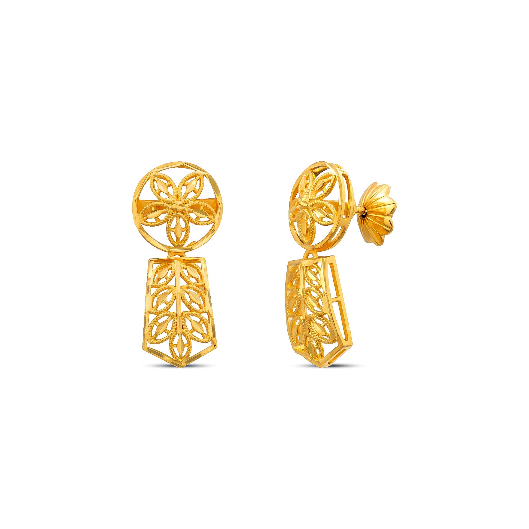 GOLDEN SHORT NECKLACE WITH STUD PGNS45-036, PGHST167-041