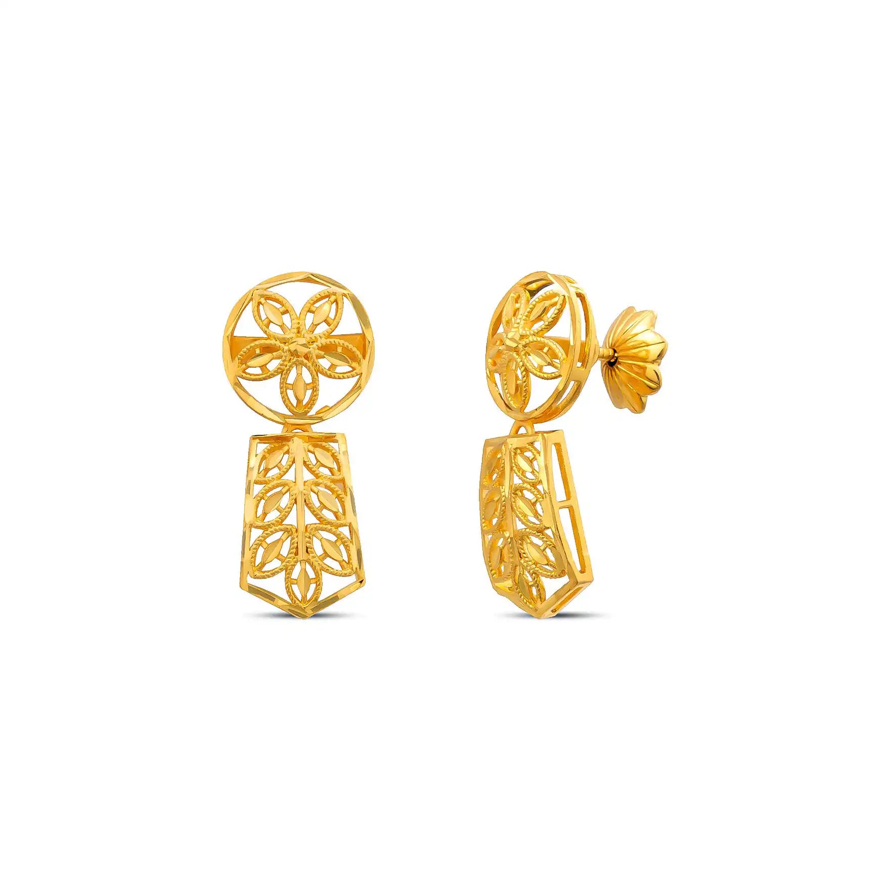 GOLDEN SHORT NECKLACE WITH STUD PGNS45-036, PGHST167-041