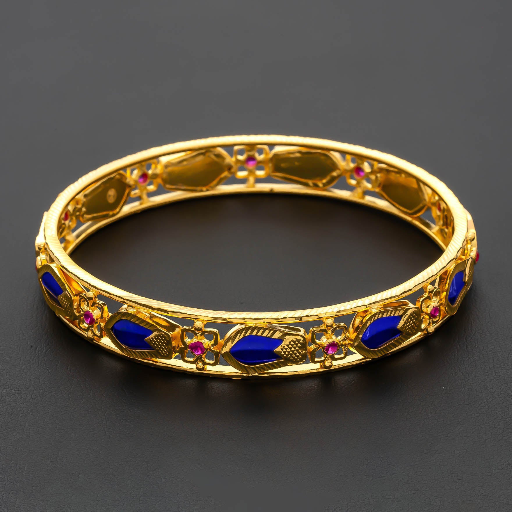 Nagapadam Blue Stone Bangle PSPKBNBL29-013