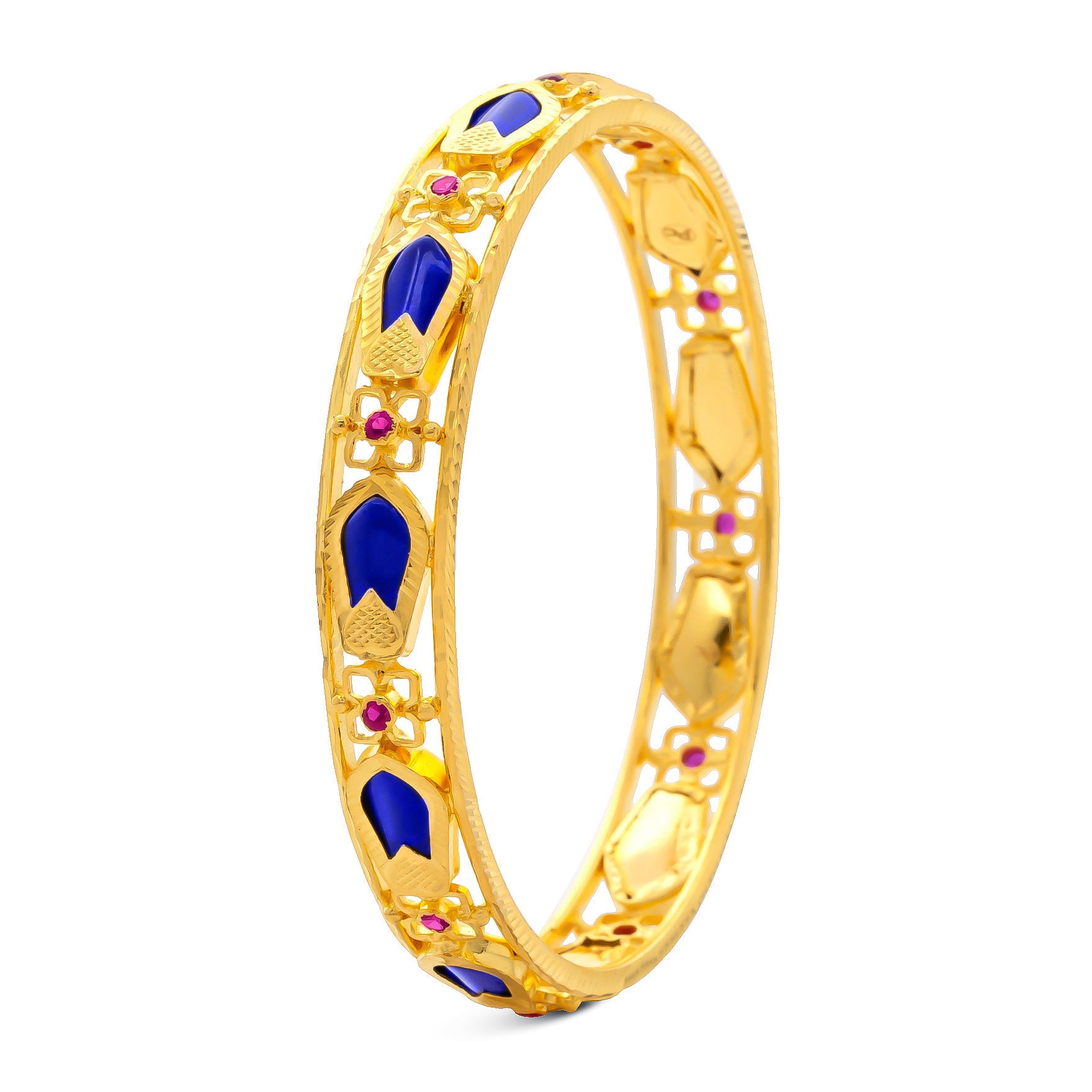 Nagapadam Blue Stone Bangle PSPKBNBL29-013