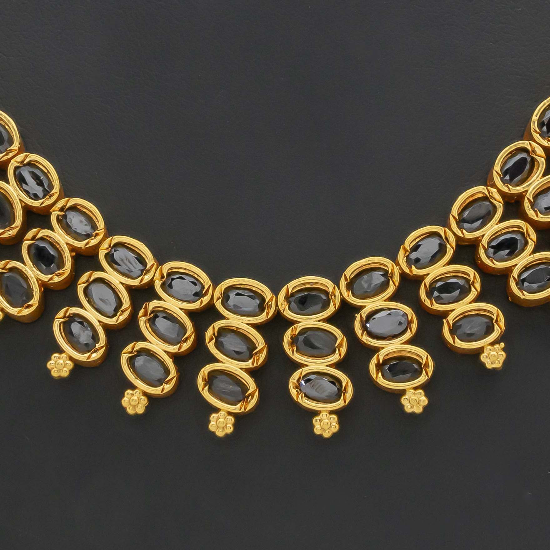 SRESHTA COLLECTION GERU NECKLACE WITH EARRING PSGRNSSR51B-037, PSGRHSTSR12b-081